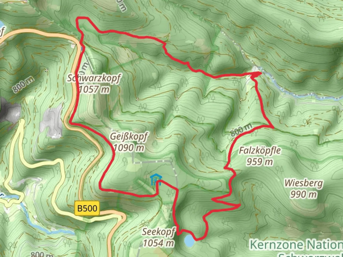 An image depicting the trail Wilder See and Kepellenbuckel via Ehemalige Falzhuette - Seeloch and its surrounding area.