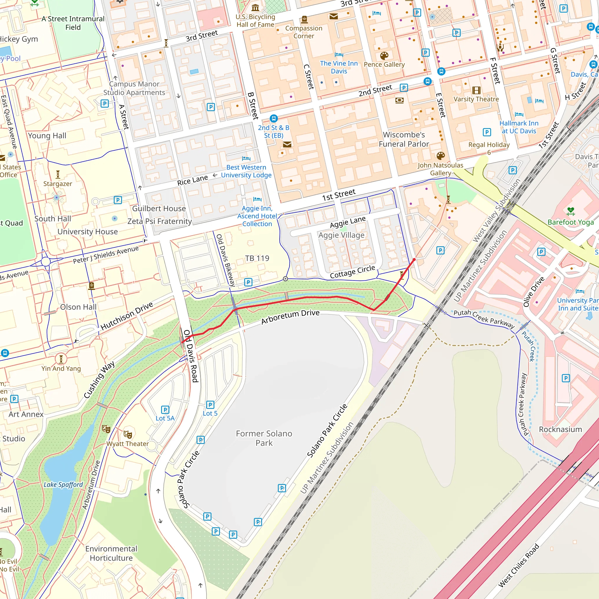 Arboretum Drive mobile static map