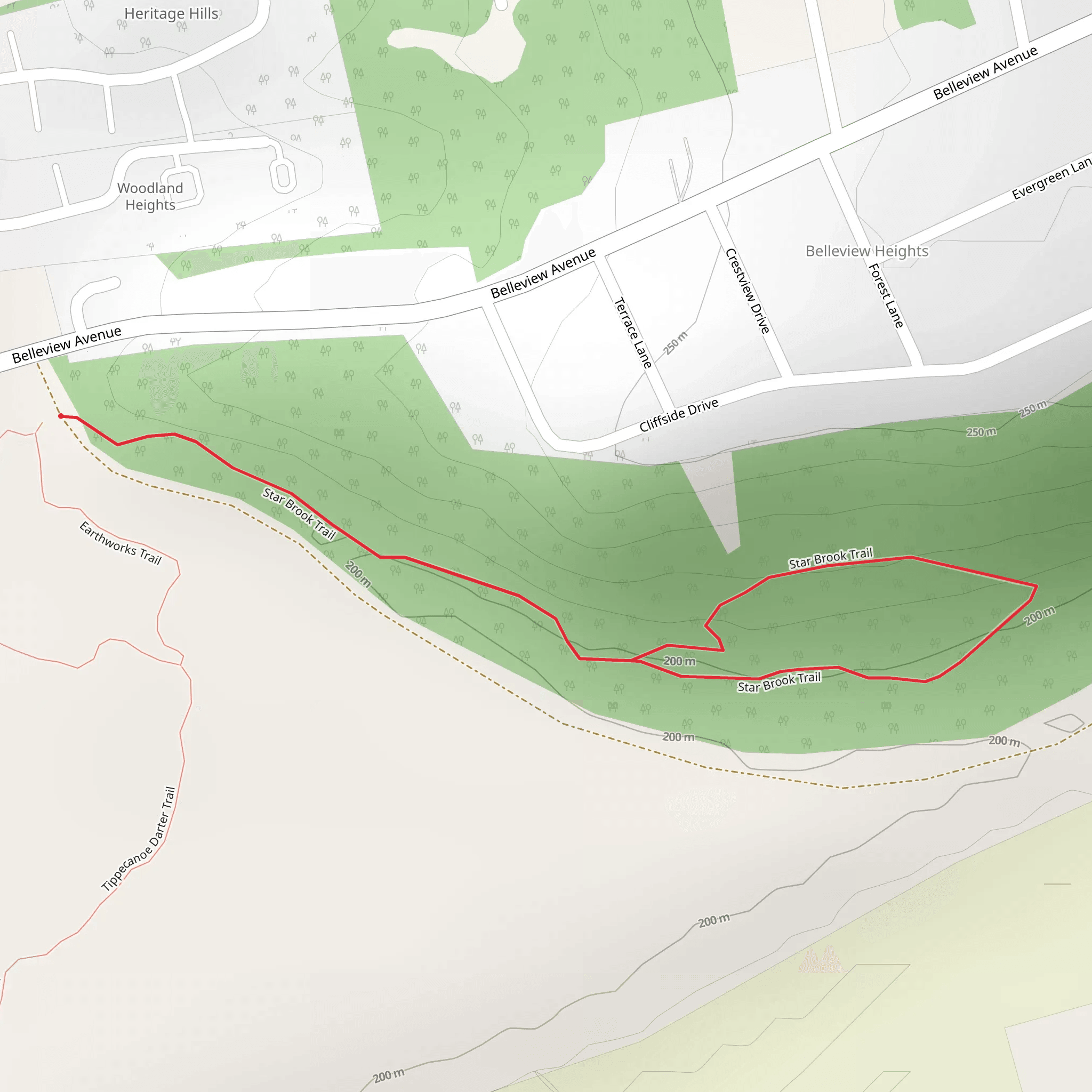 Star Brook Loop Trail mobile static map