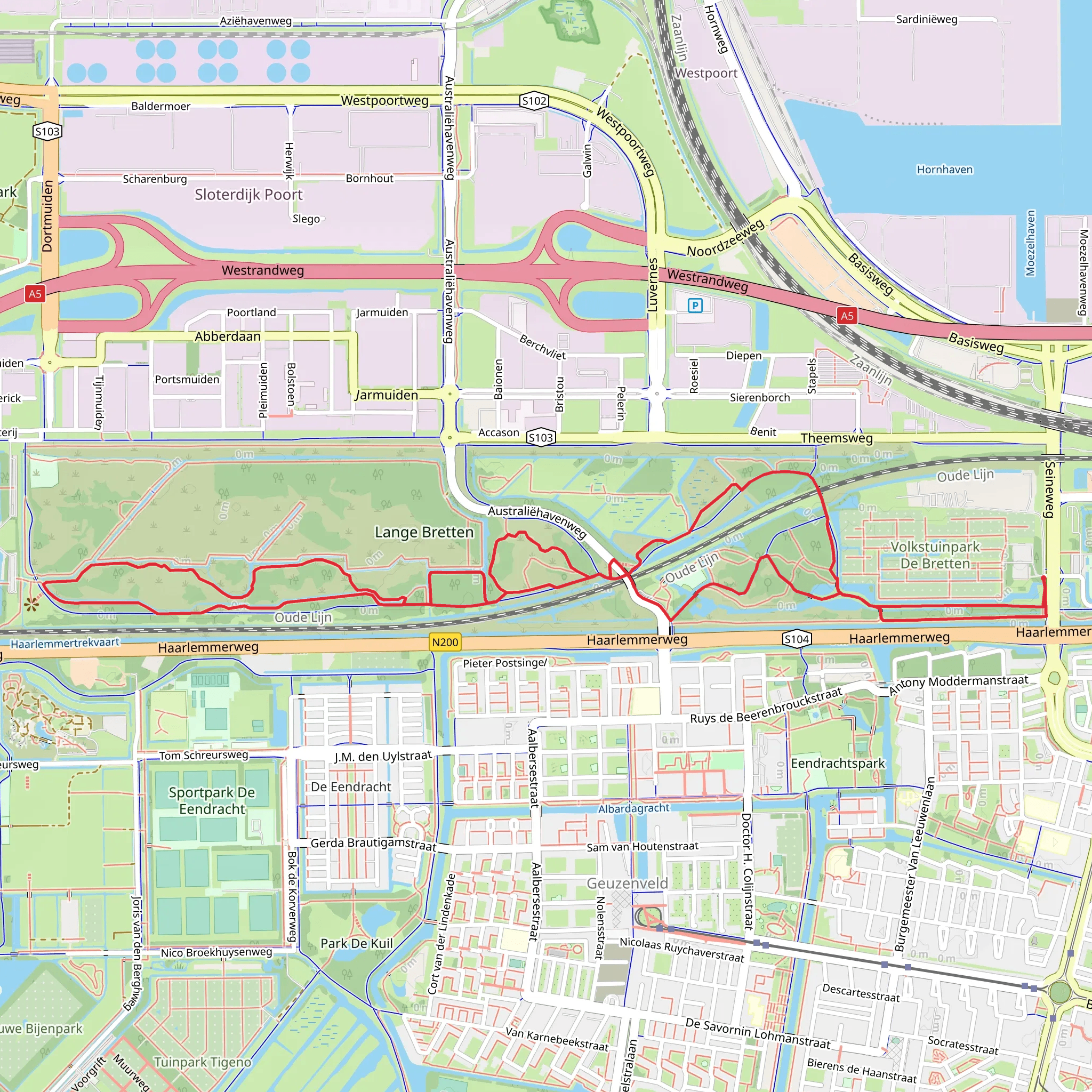 Lange Bretten Loop mobile static map