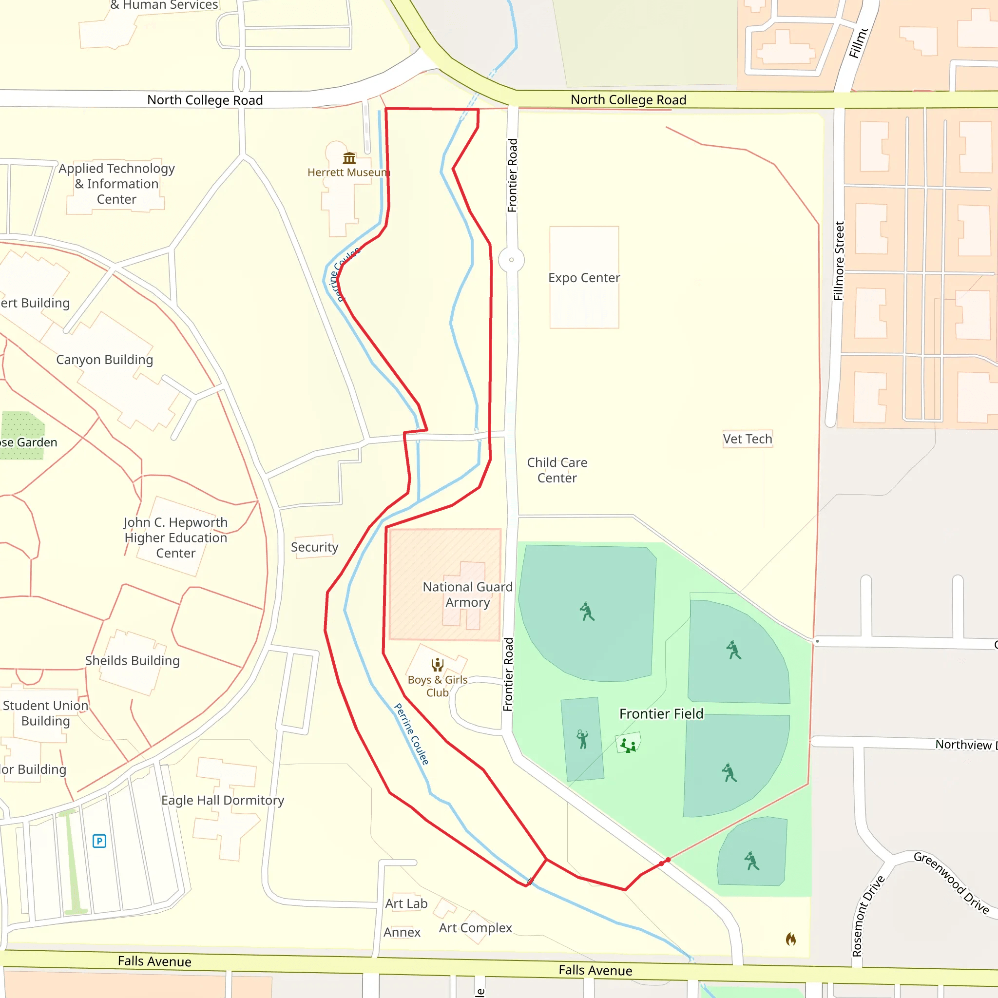 Perrin Coulee Walk mobile static map