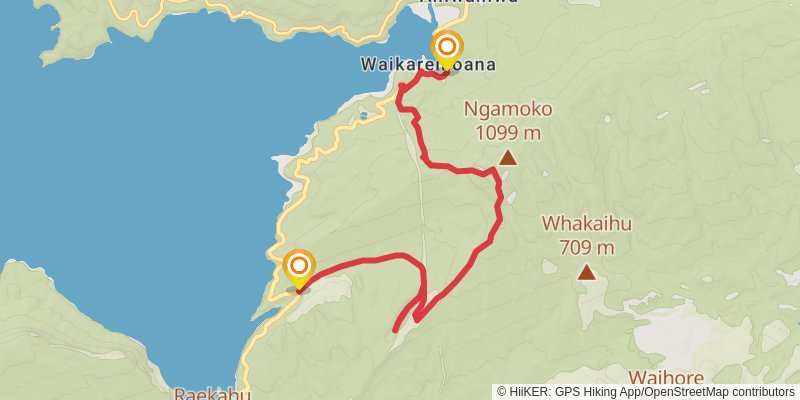 Lake Waikaremoana Loop stage 7 Map