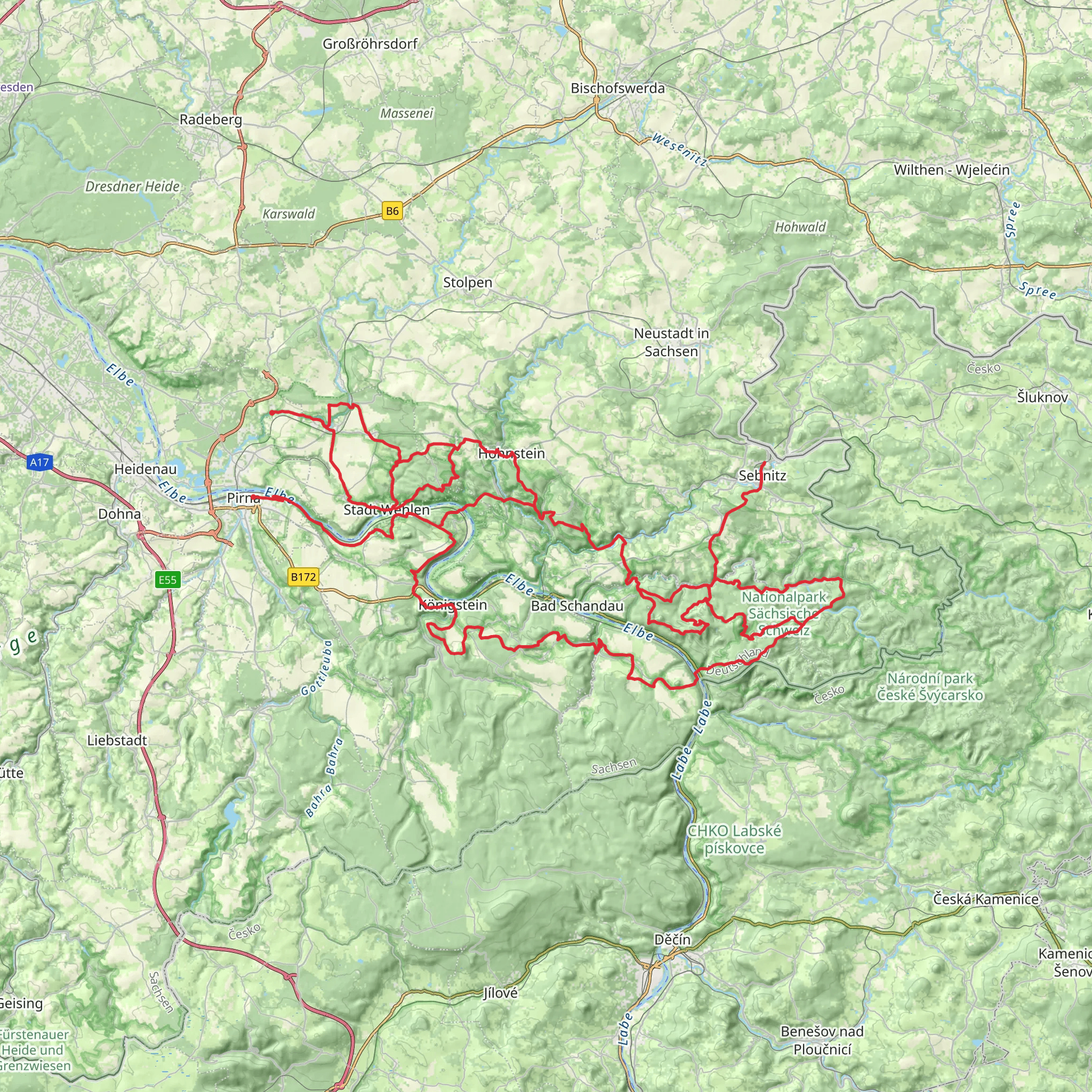 Malerweg mobile static map
