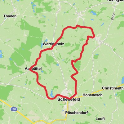 Warringholz and Schenefeld Loop mobile static map