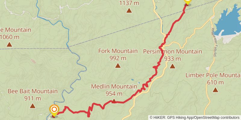 Southeastern Serpentine Trail stage 6 Map