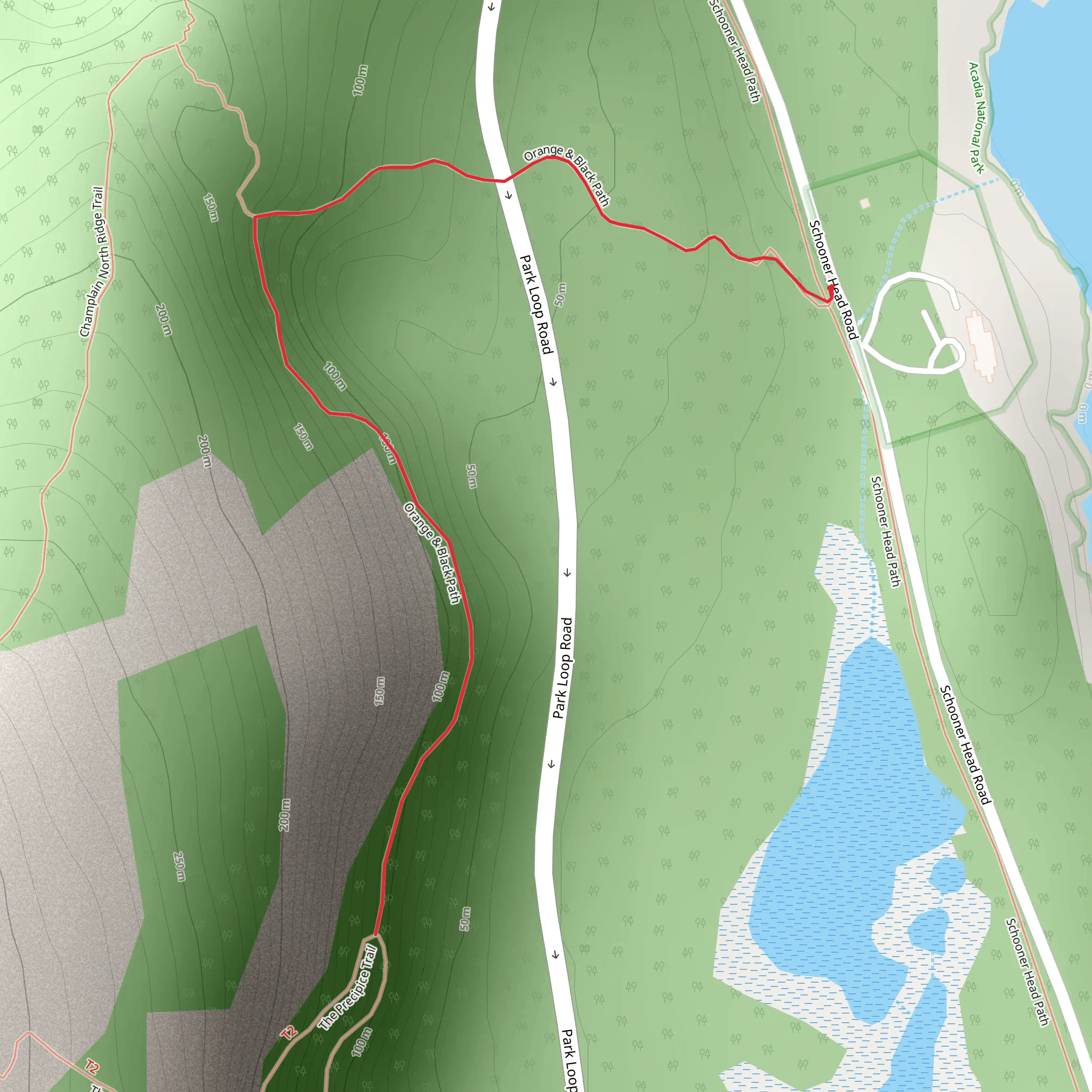 Orange & Black Path Trail mobile static map