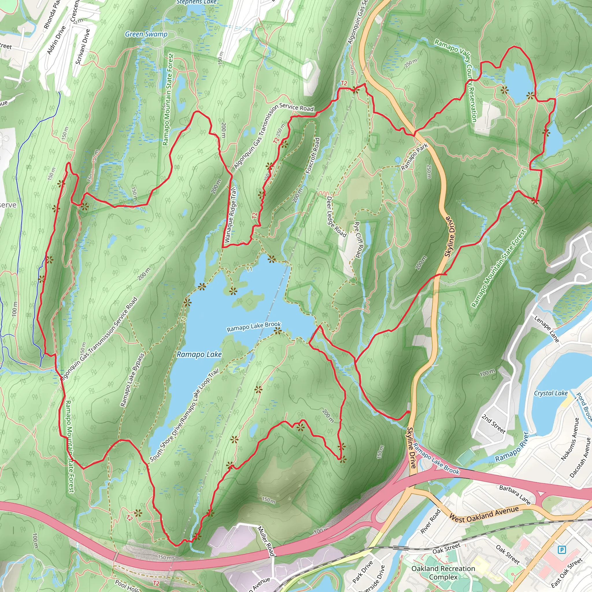 Wanaque Ridge Trail and Todd Trail Loop mobile static map