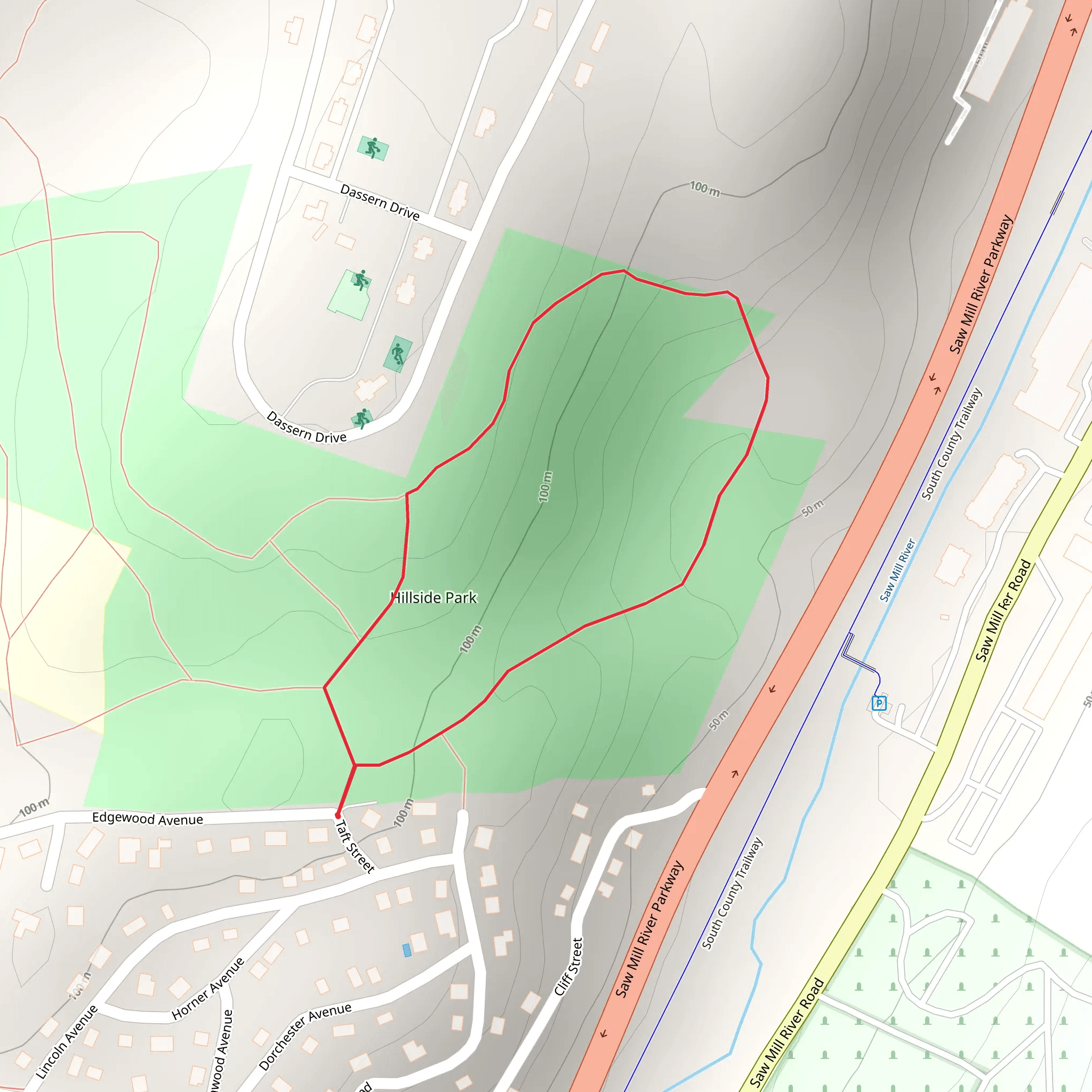 Hillside Wood Loop mobile static map