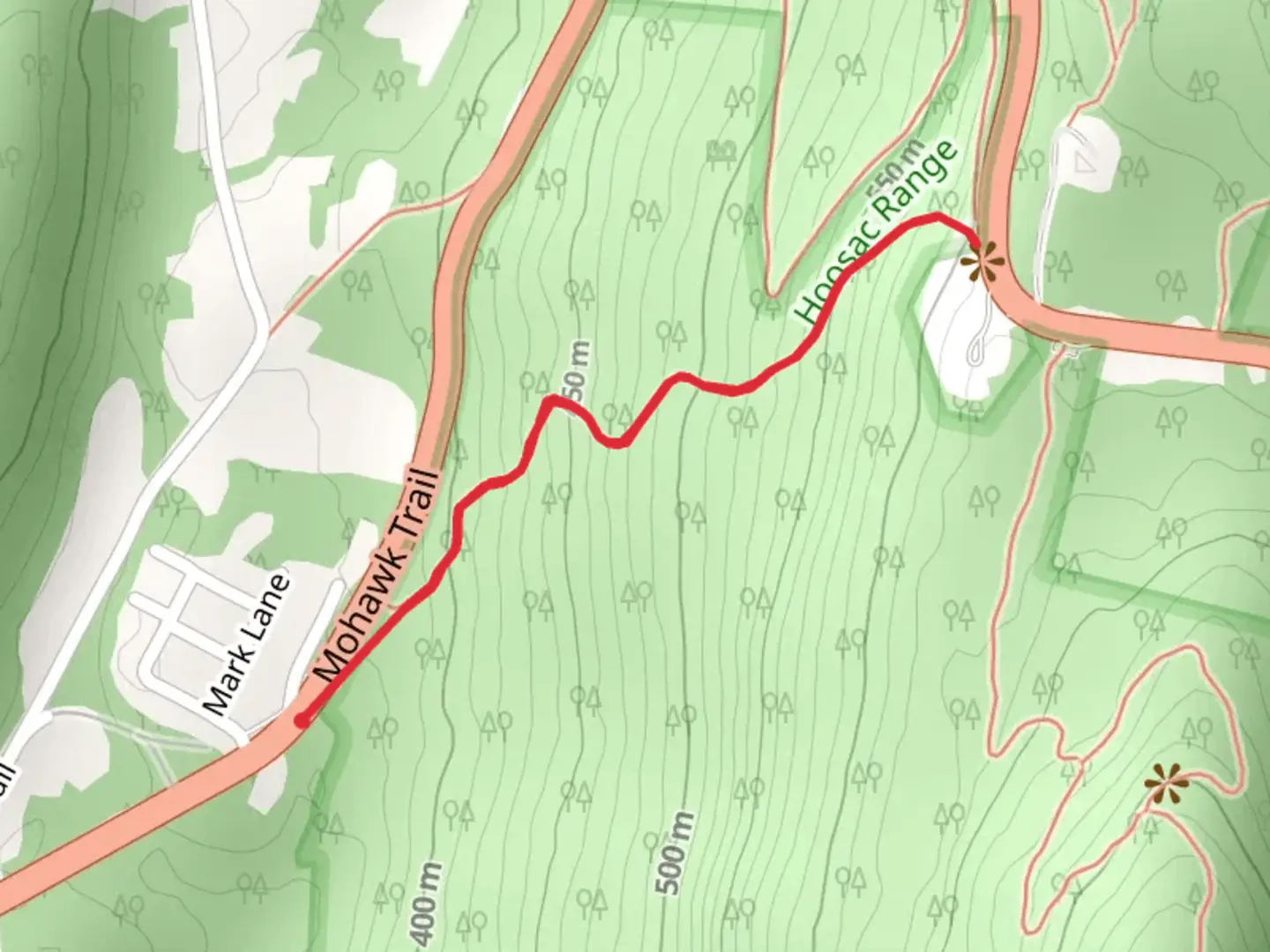 An image depicting the trail Mahican - Mohawk Trail and its surrounding area.