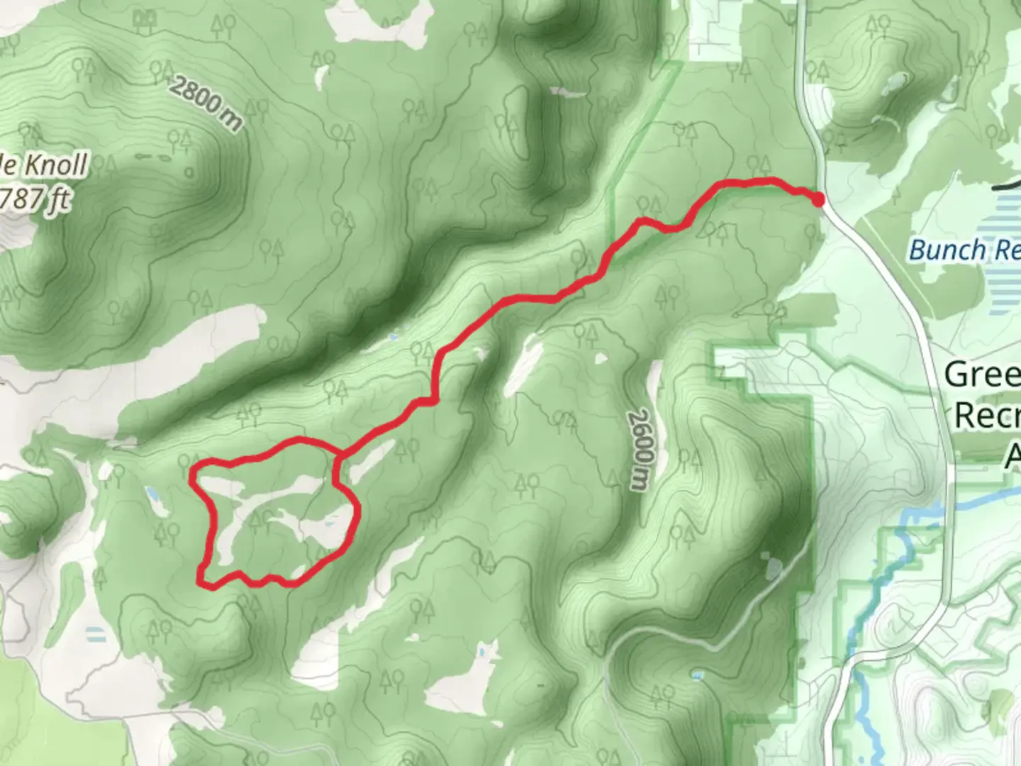 An image depicting the trail Pinyon Trail and Cedar Loop and its surrounding area.