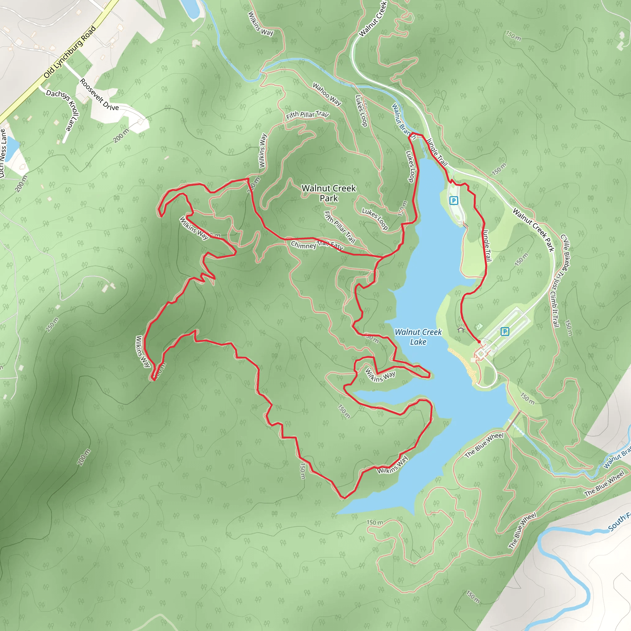 Walnut Creek Loop mobile static map