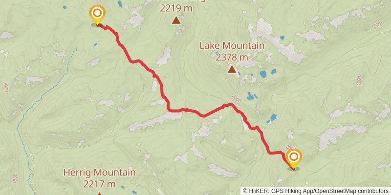 Pacific Northwest Trail stage 114 Map