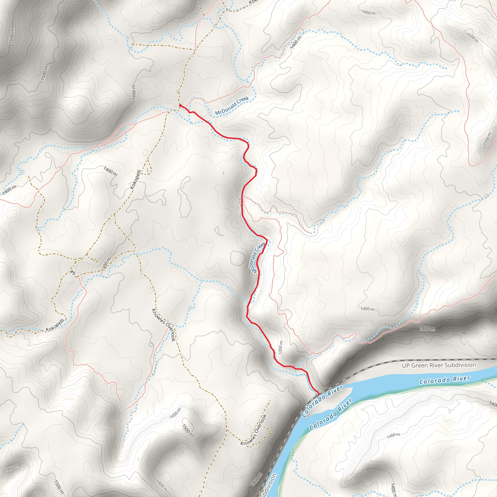 McDonald Creek Trail mobile static map