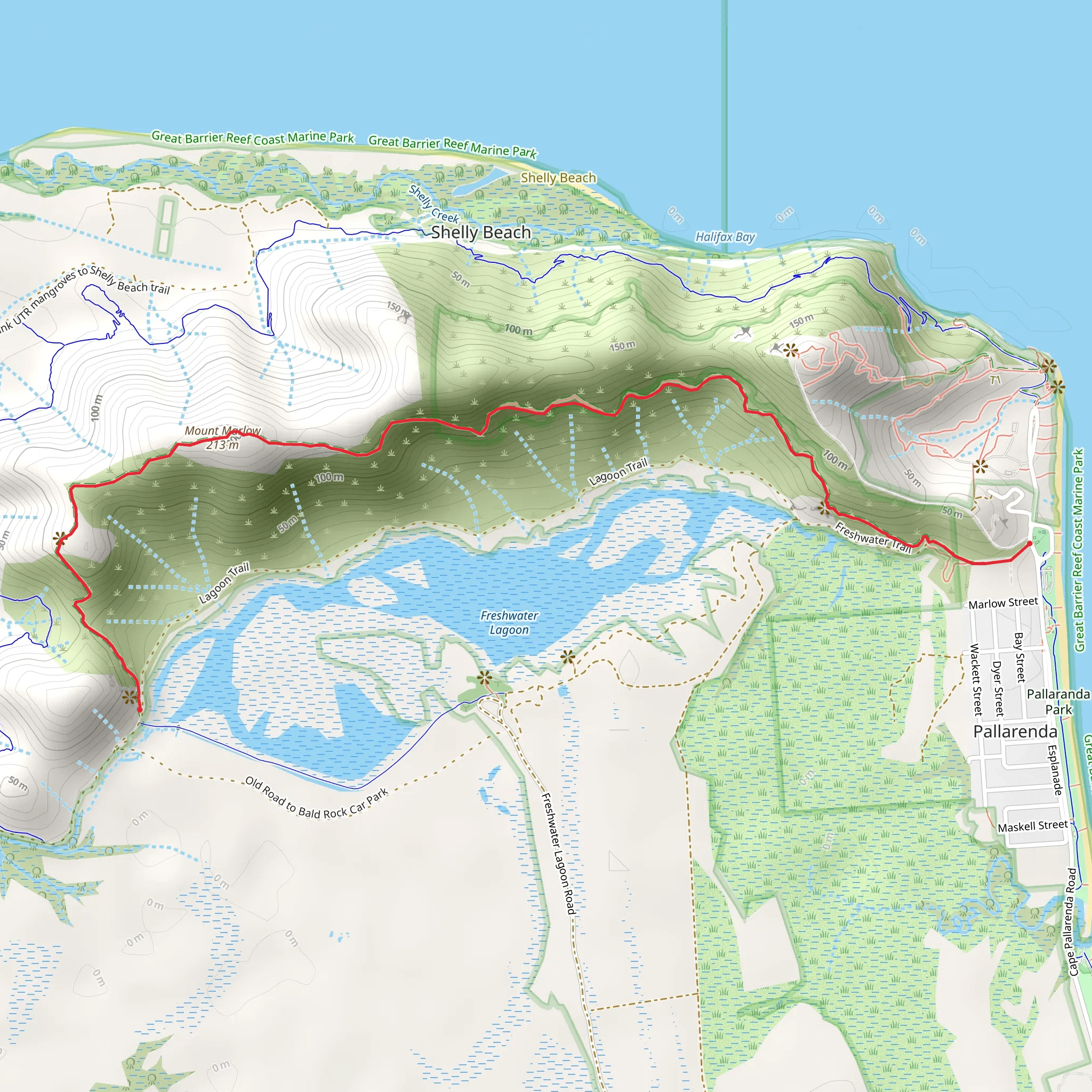 Cape Pallarenda Peaks Track mobile static map
