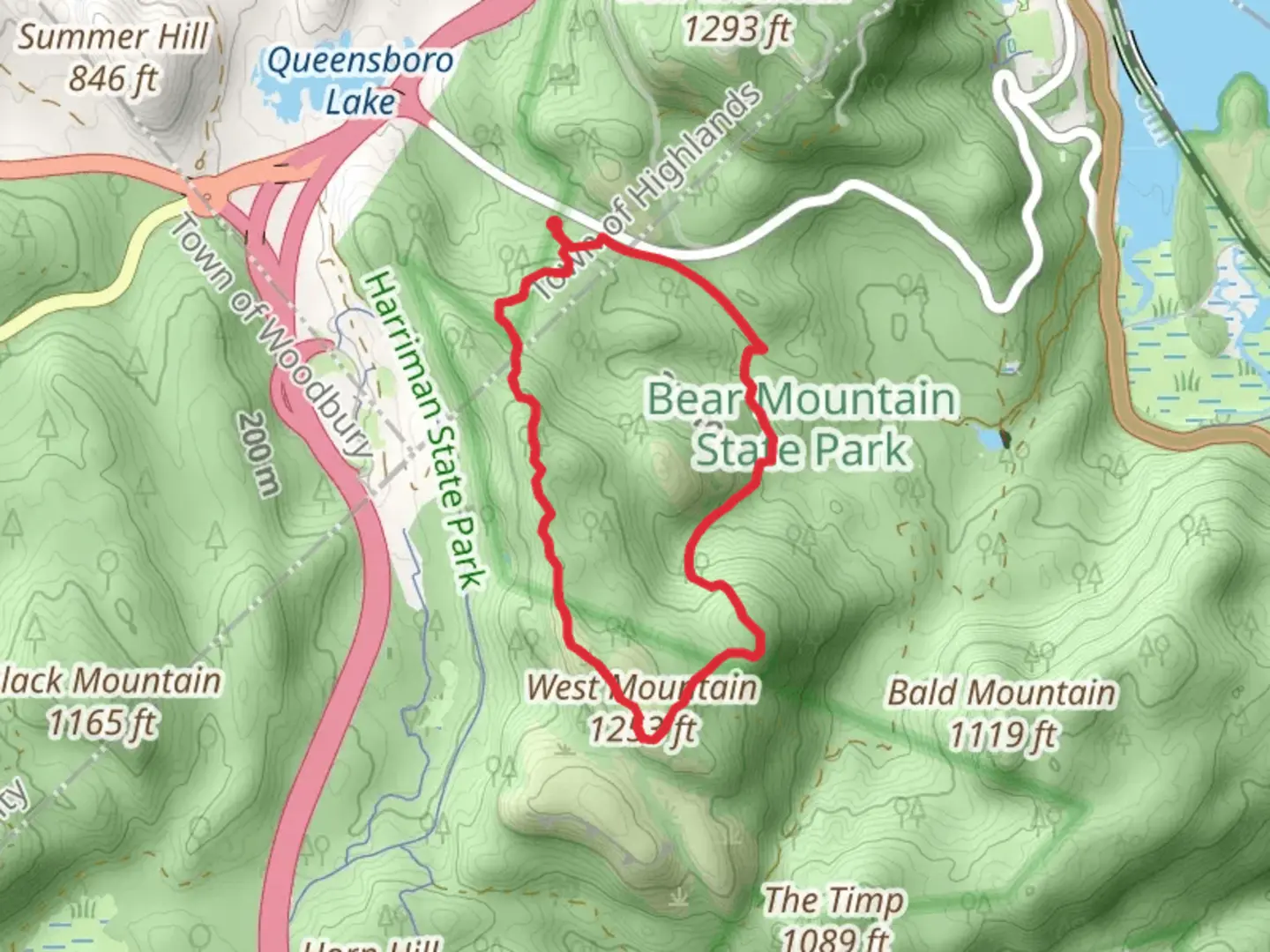 An image depicting the trail West Mountain Loop via Appalachian Trail and its surrounding area.