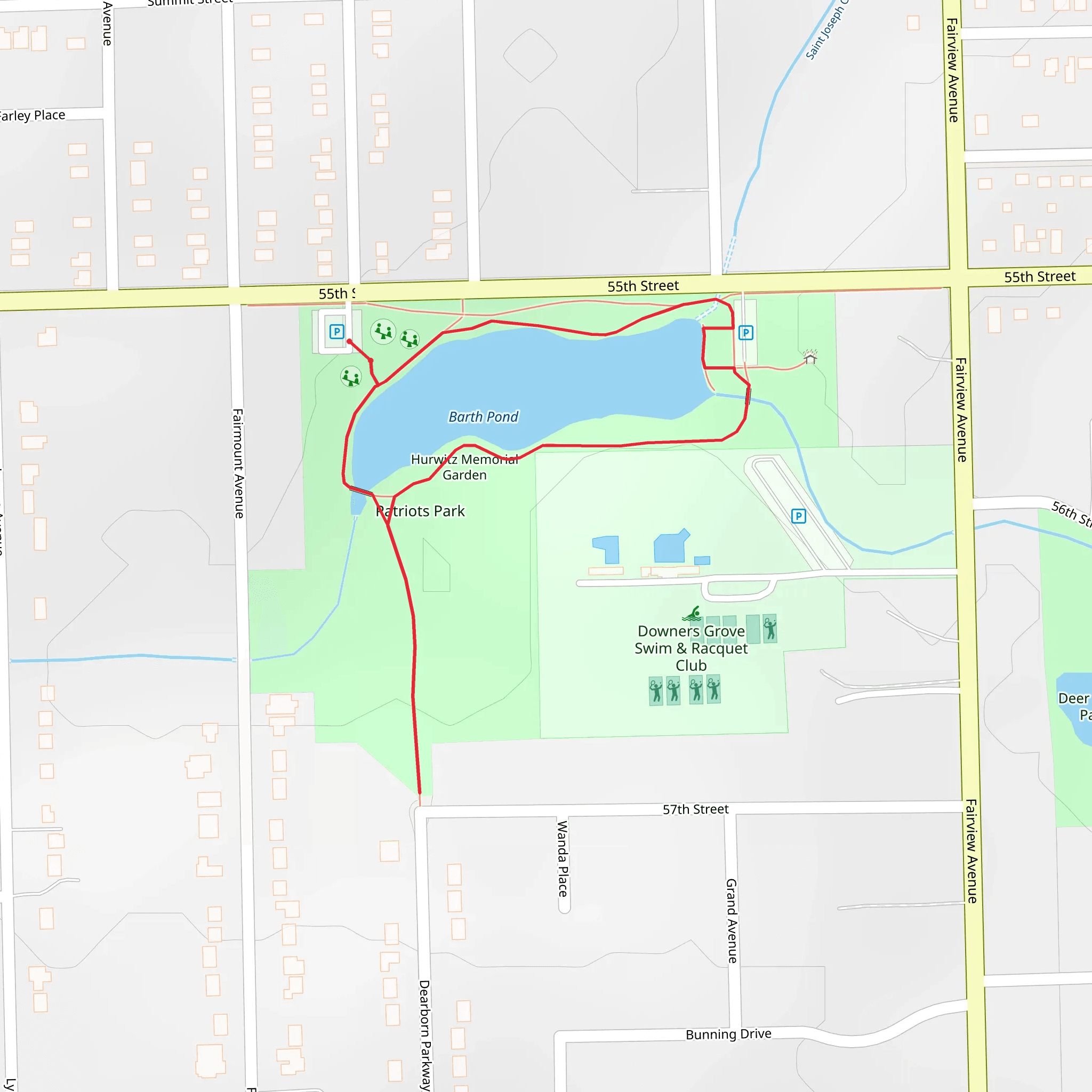 Barth Pond Loop mobile static map