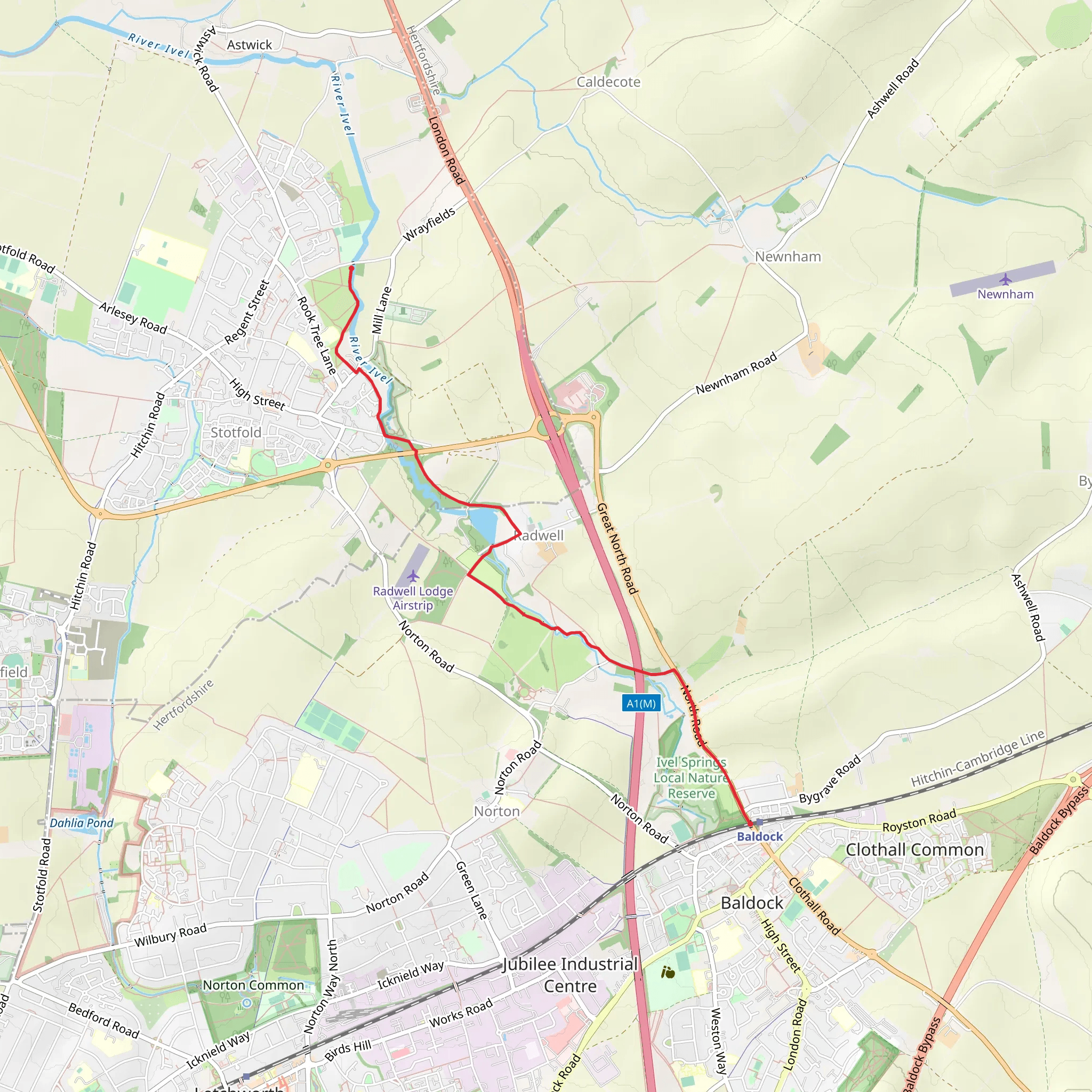 Baldock Walk mobile static map