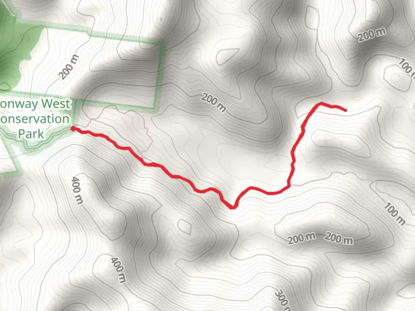 An image depicting the trail Wompoo Way Track and its surrounding area.