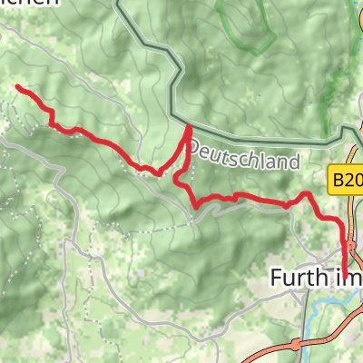 Herzogau to Furth im Wald Walk mobile static map