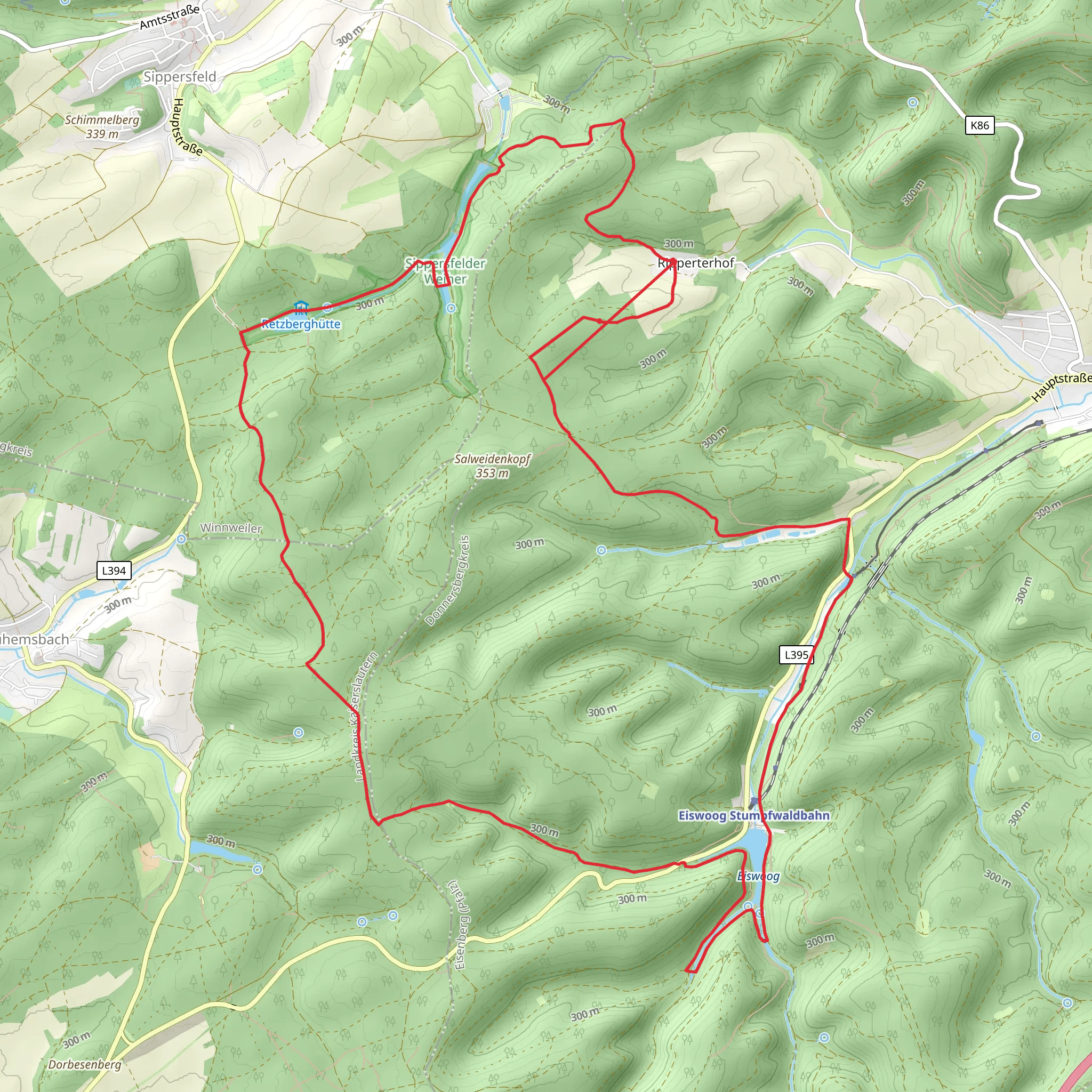 Ripperterhof and Badesse Eiswoog Loop mobile static map