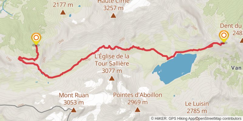 Tour Des Dents Du Midi stage 4 Map