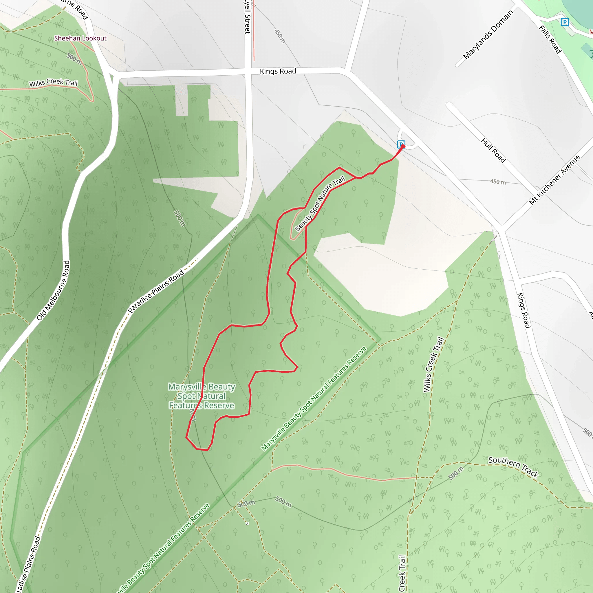 Beauty Spot Nature Trail mobile static map
