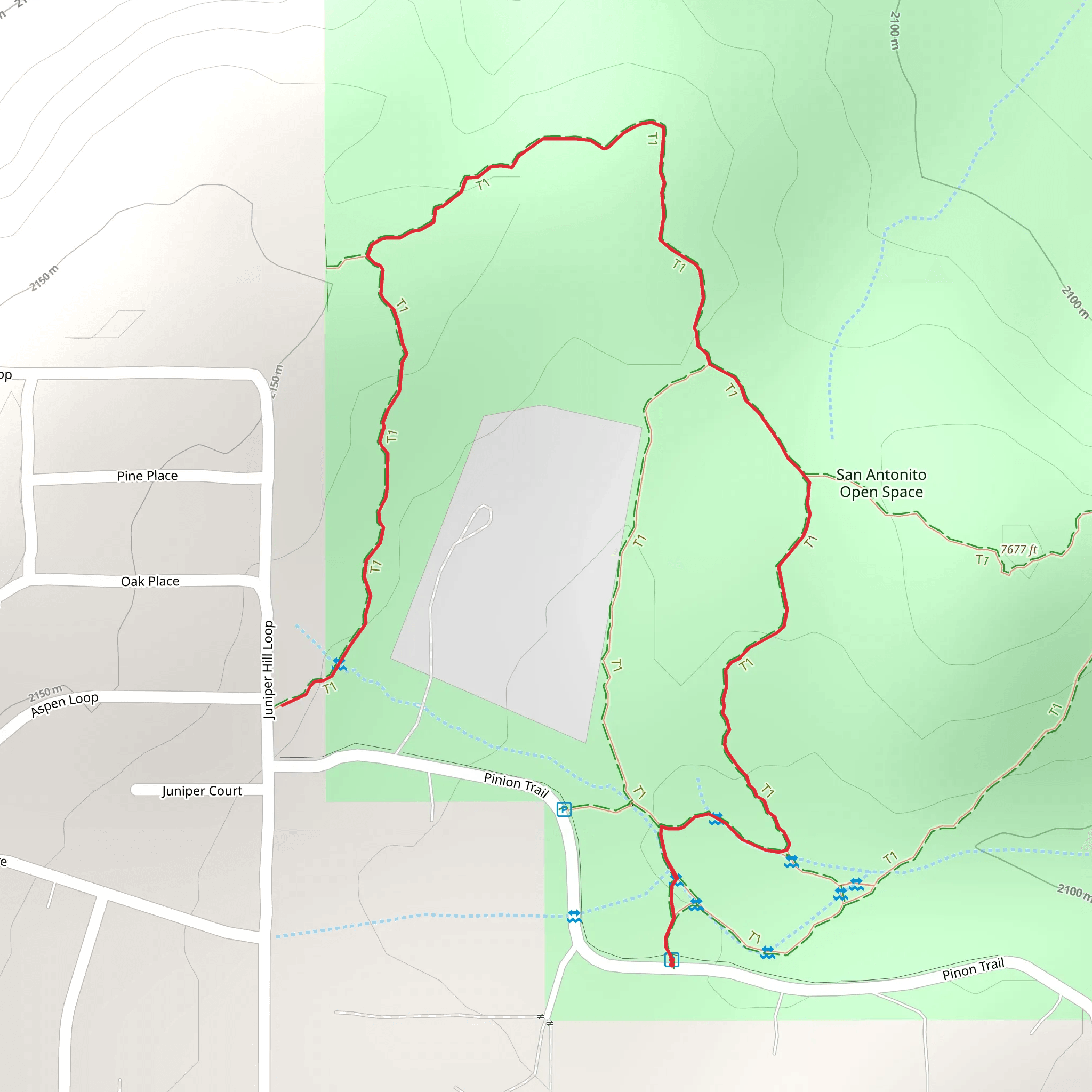 San Antonito Open Space Walk mobile static map