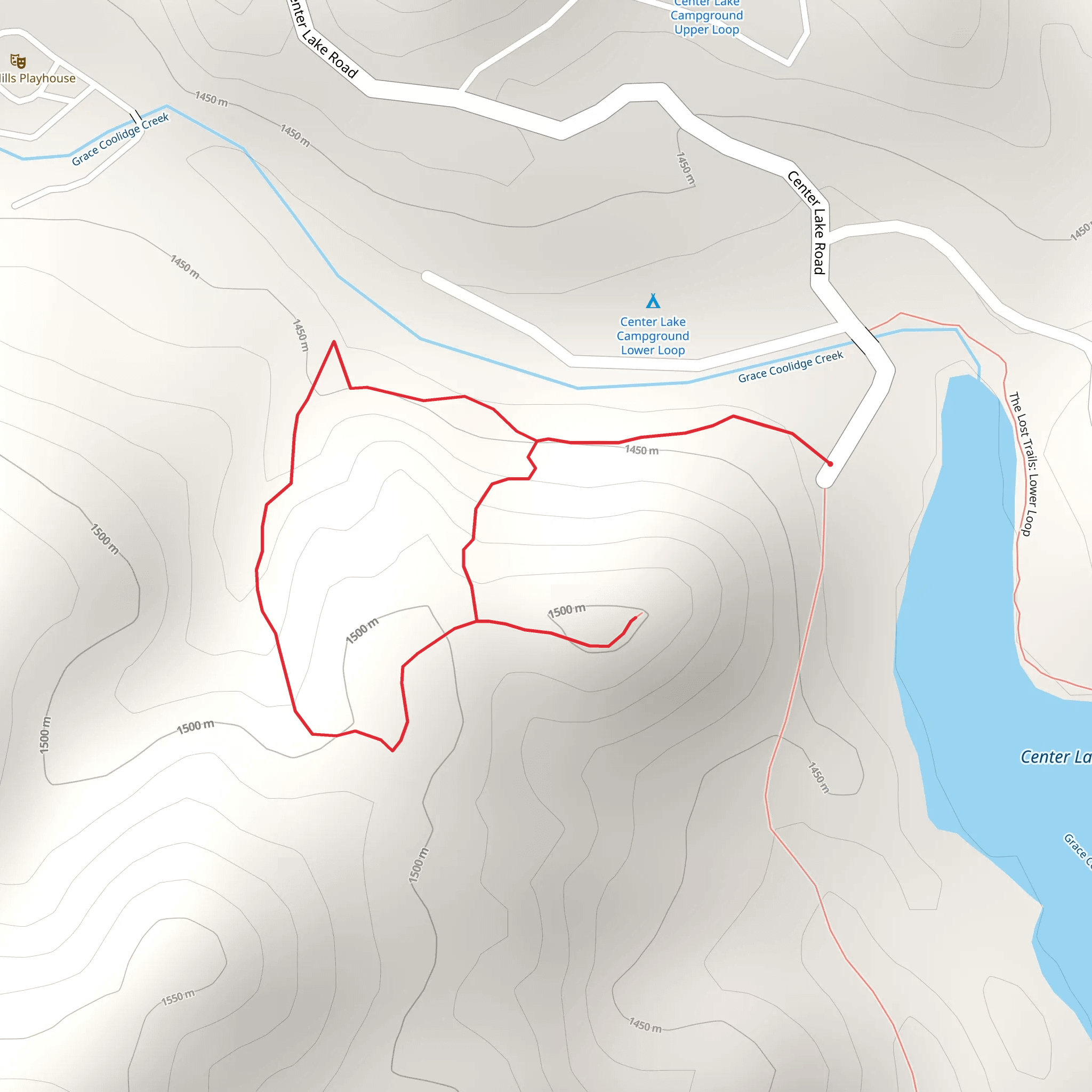 Center Lake Road Loop mobile static map