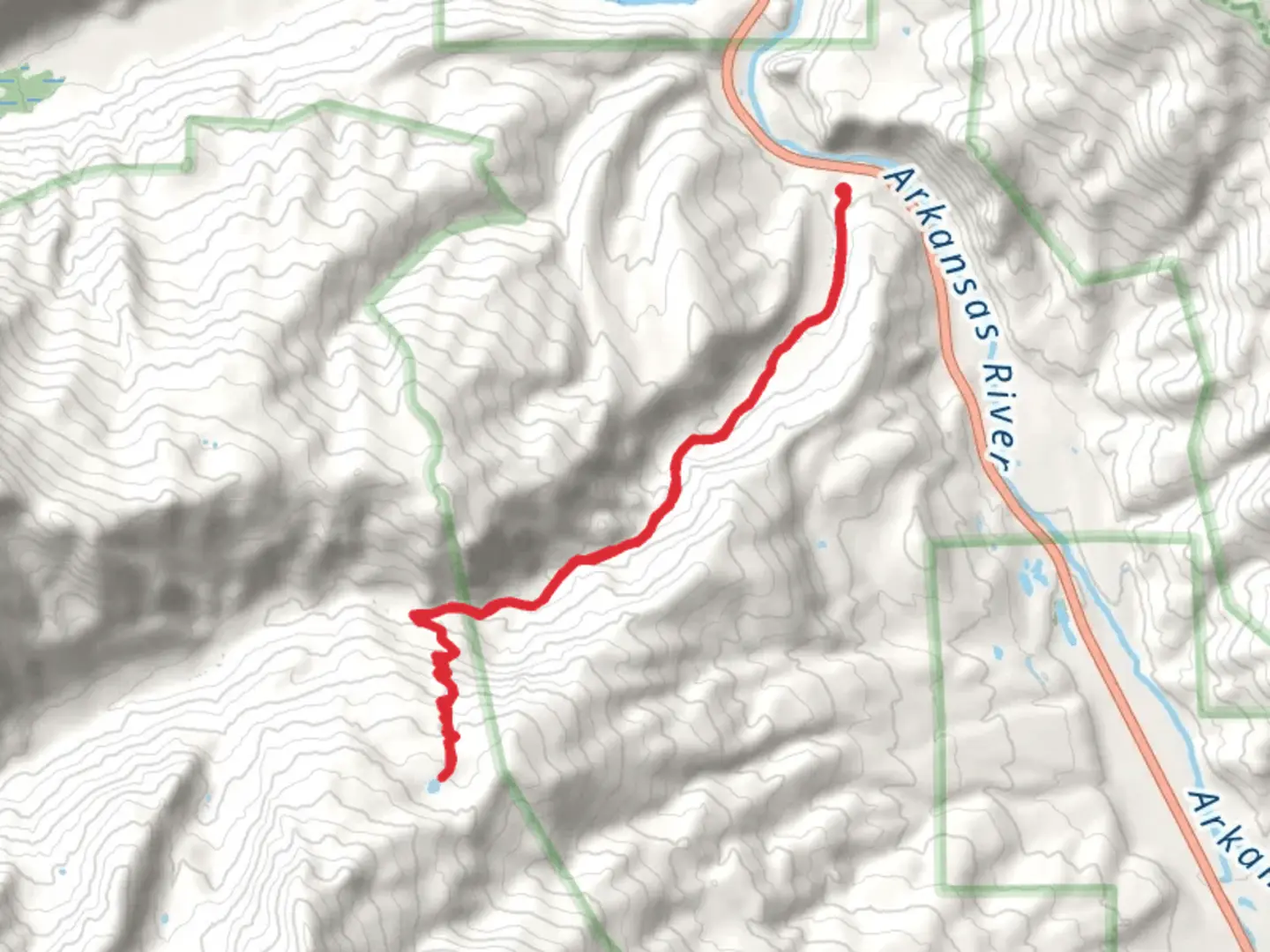 An image depicting the trail Rainbow Lake via Pine Creek Trail and its surrounding area.