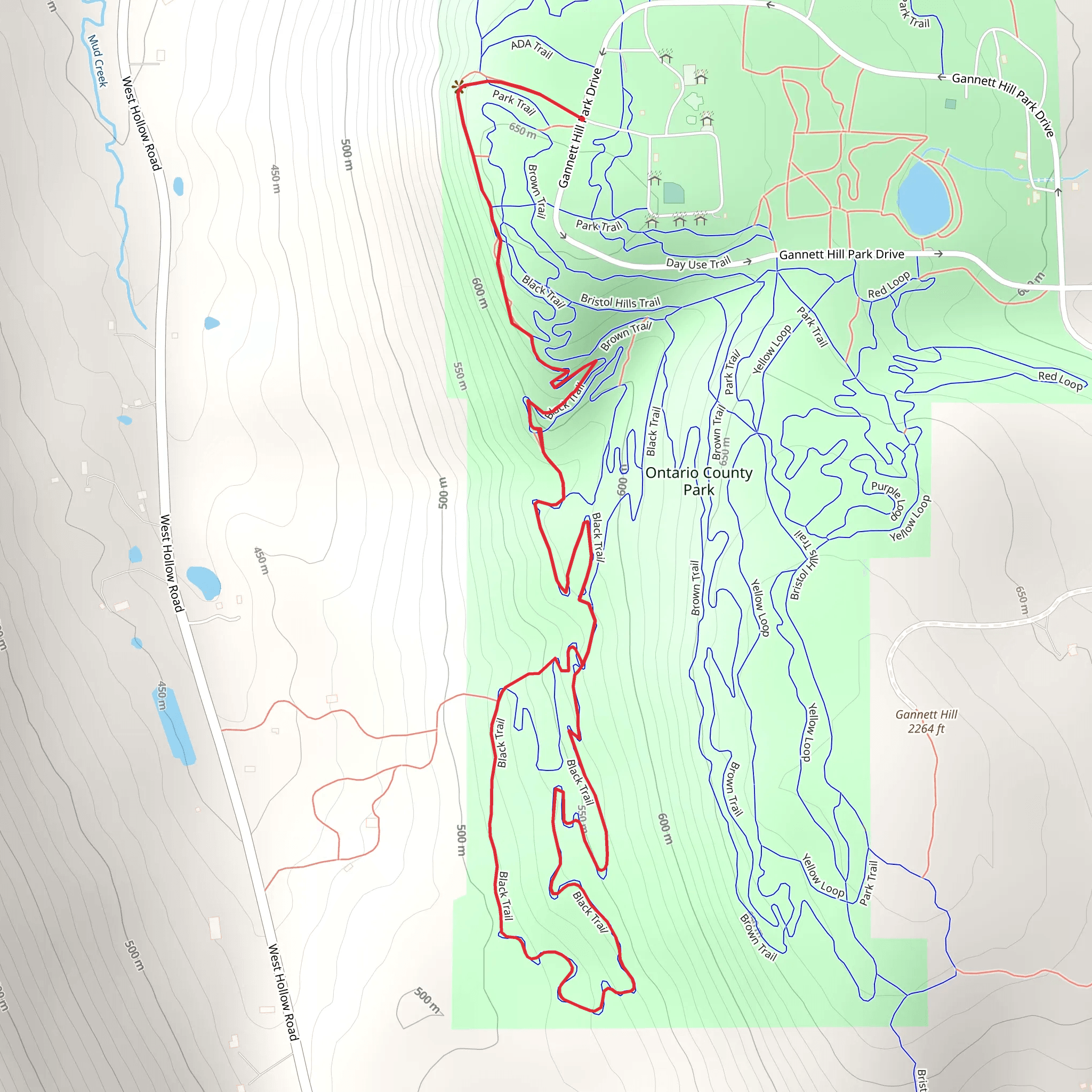 Gannett Hill Road Loop - West mobile static map