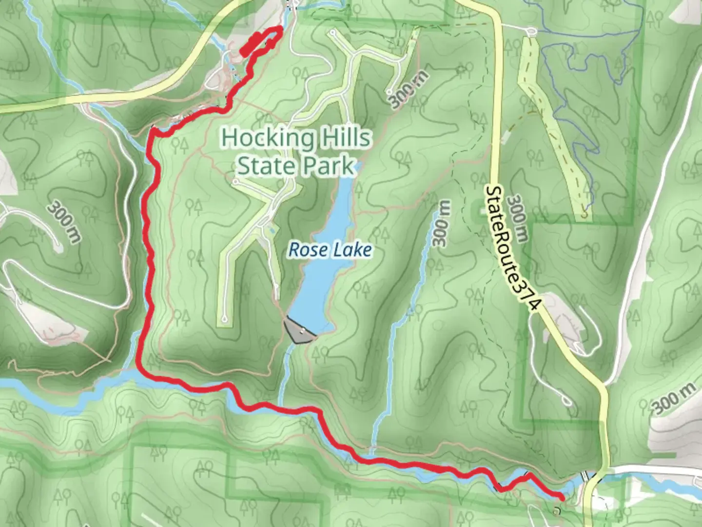 An image depicting the trail Cedar Grove - Buckeye Trail and its surrounding area.