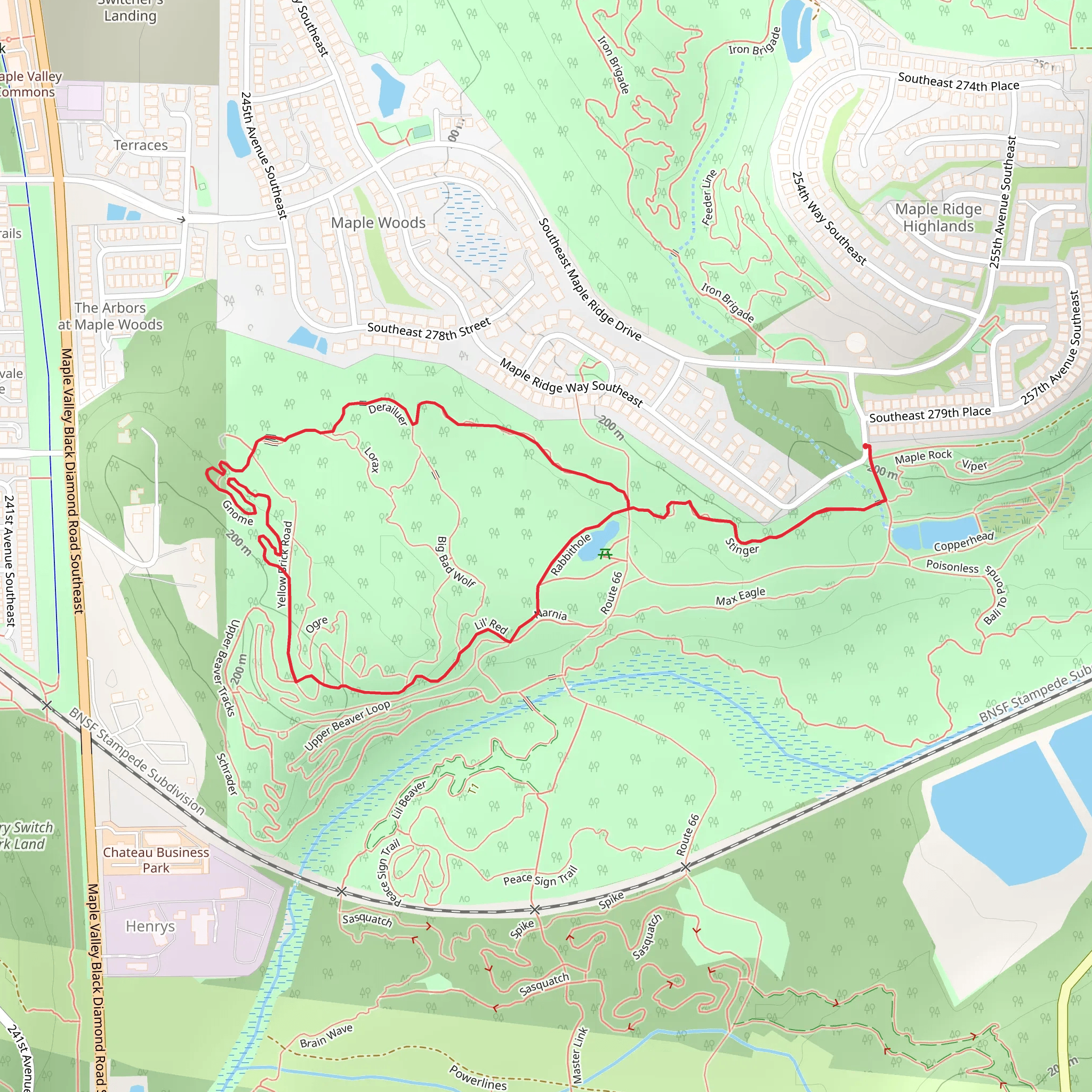 Stinger, Once Upon A Time and Rabbithole Loop mobile static map