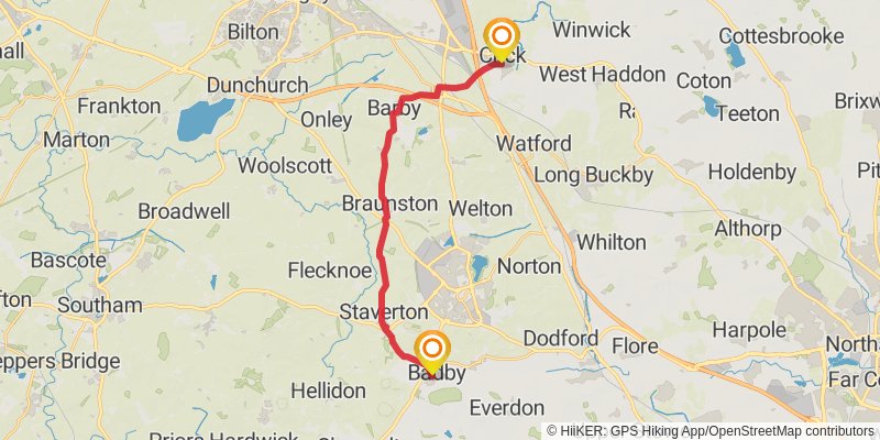 Wellingborough Loop in West Northamptonshire stage 3 Map