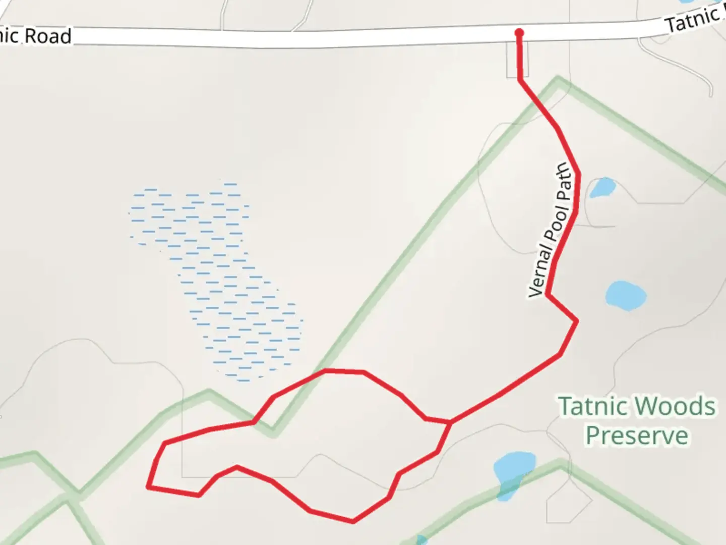 An image depicting the trail Tatnic Road Trail and its surrounding area.