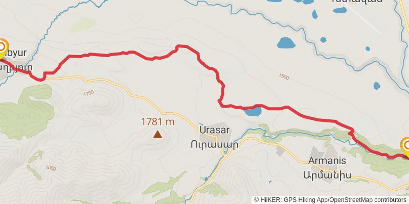 Transcaucasian Trail - Armenia stage 4 Map