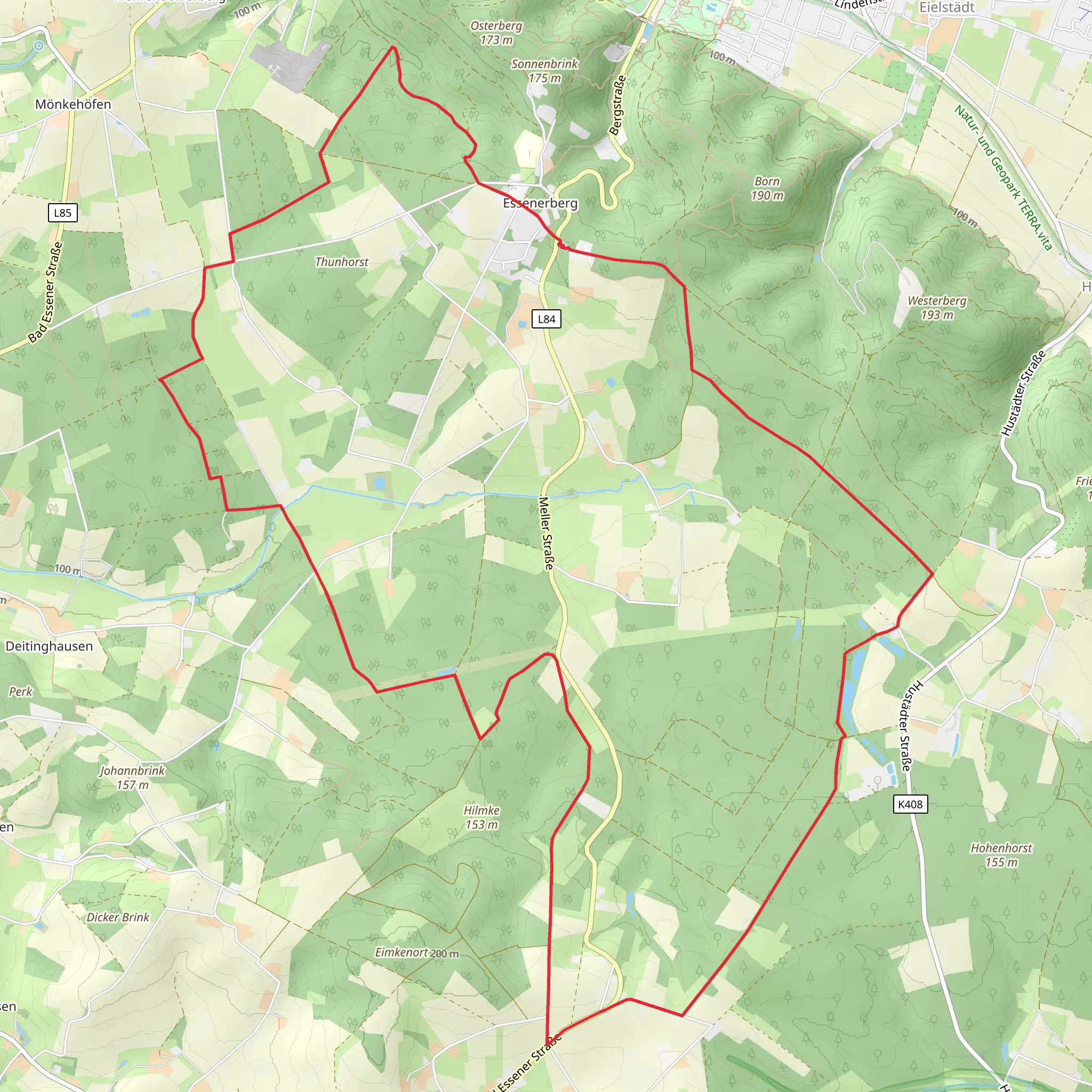 Essenerberg Loop mobile static map