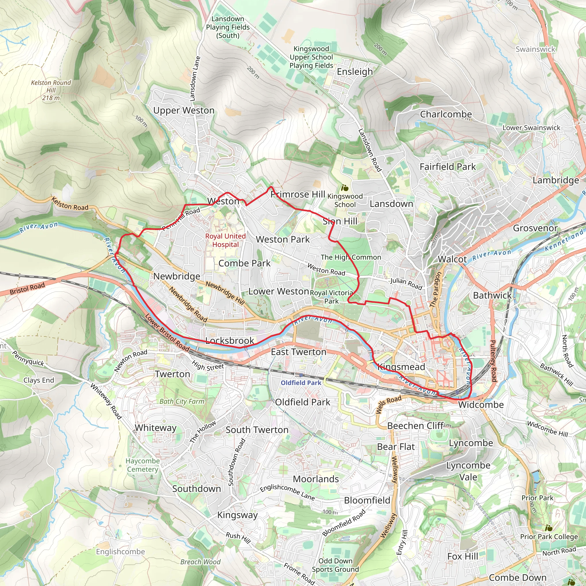 West of Bath Circular mobile static map
