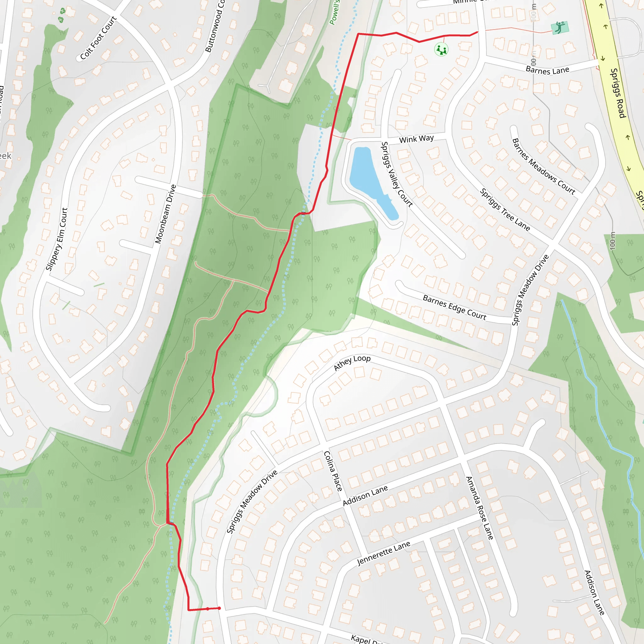 Slippery Meadow Road Walk mobile static map