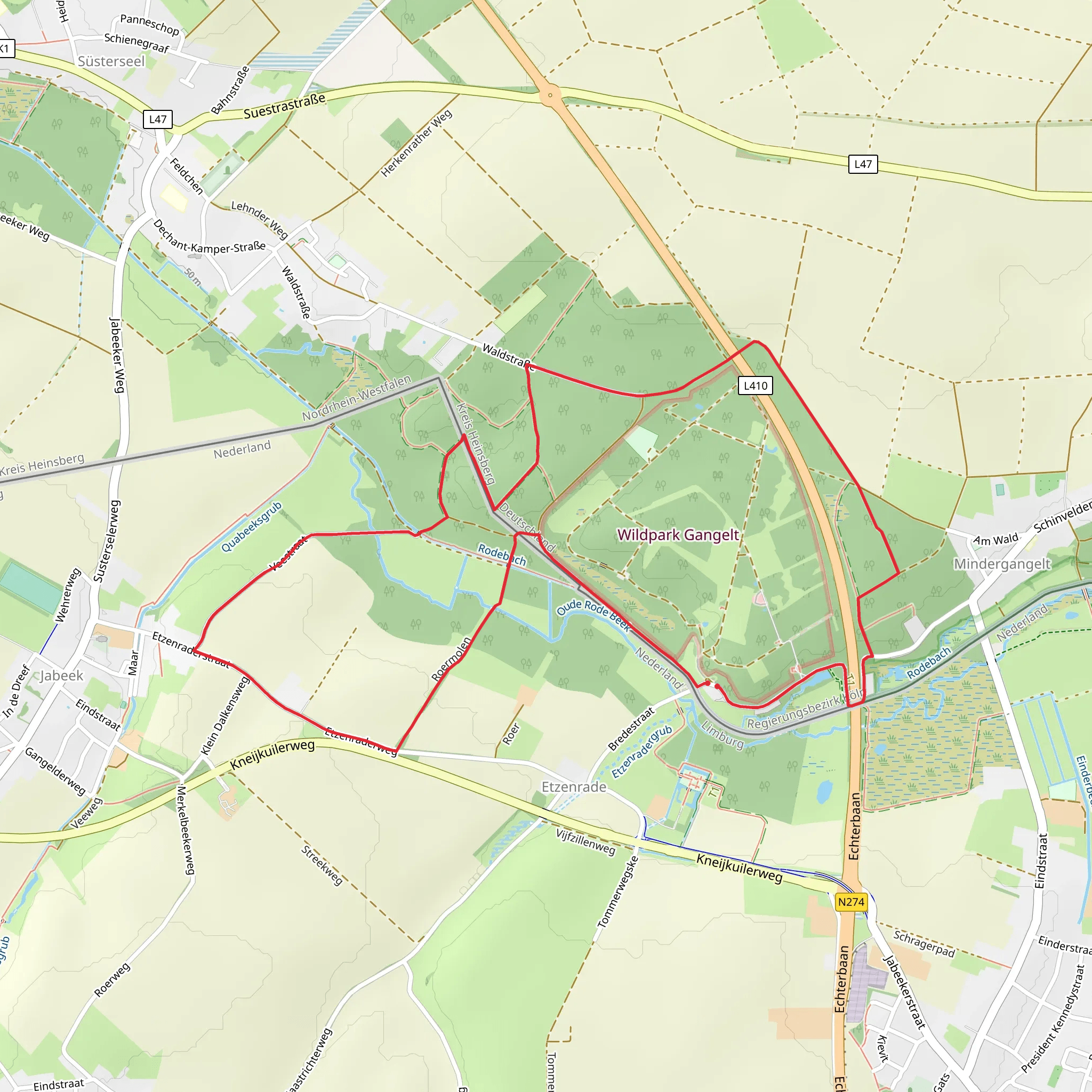 Schinnen Route and A2 Loop mobile static map
