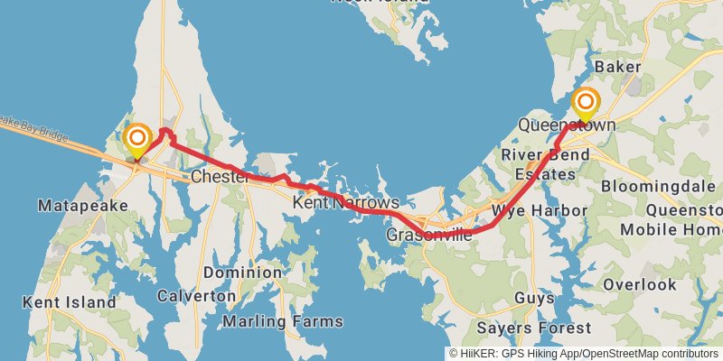 American Discovery Trail - Delmarva Peninsula stage 6 Map