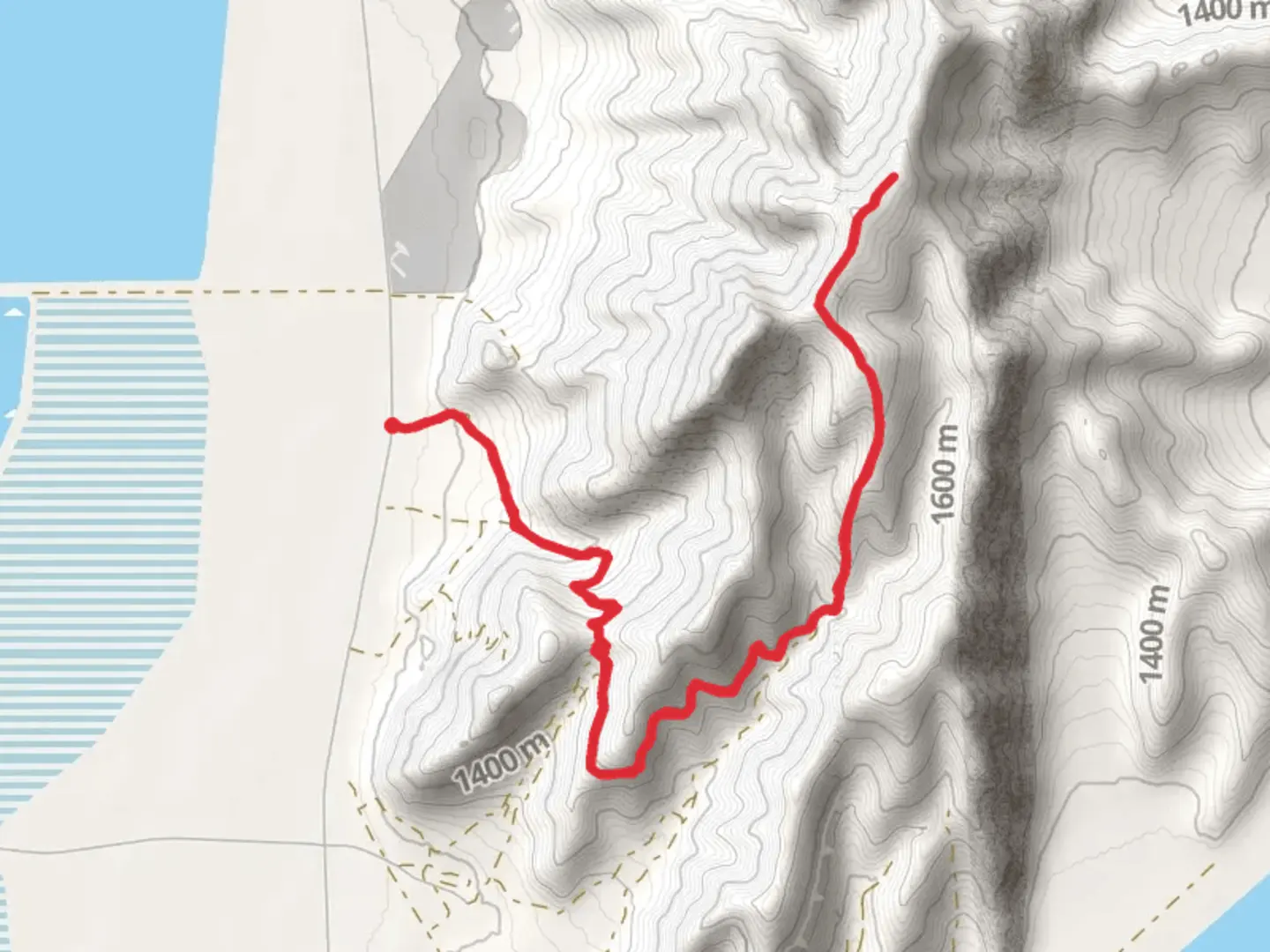 An image depicting the trail Stansbury Island Trail and Ridge and its surrounding area.