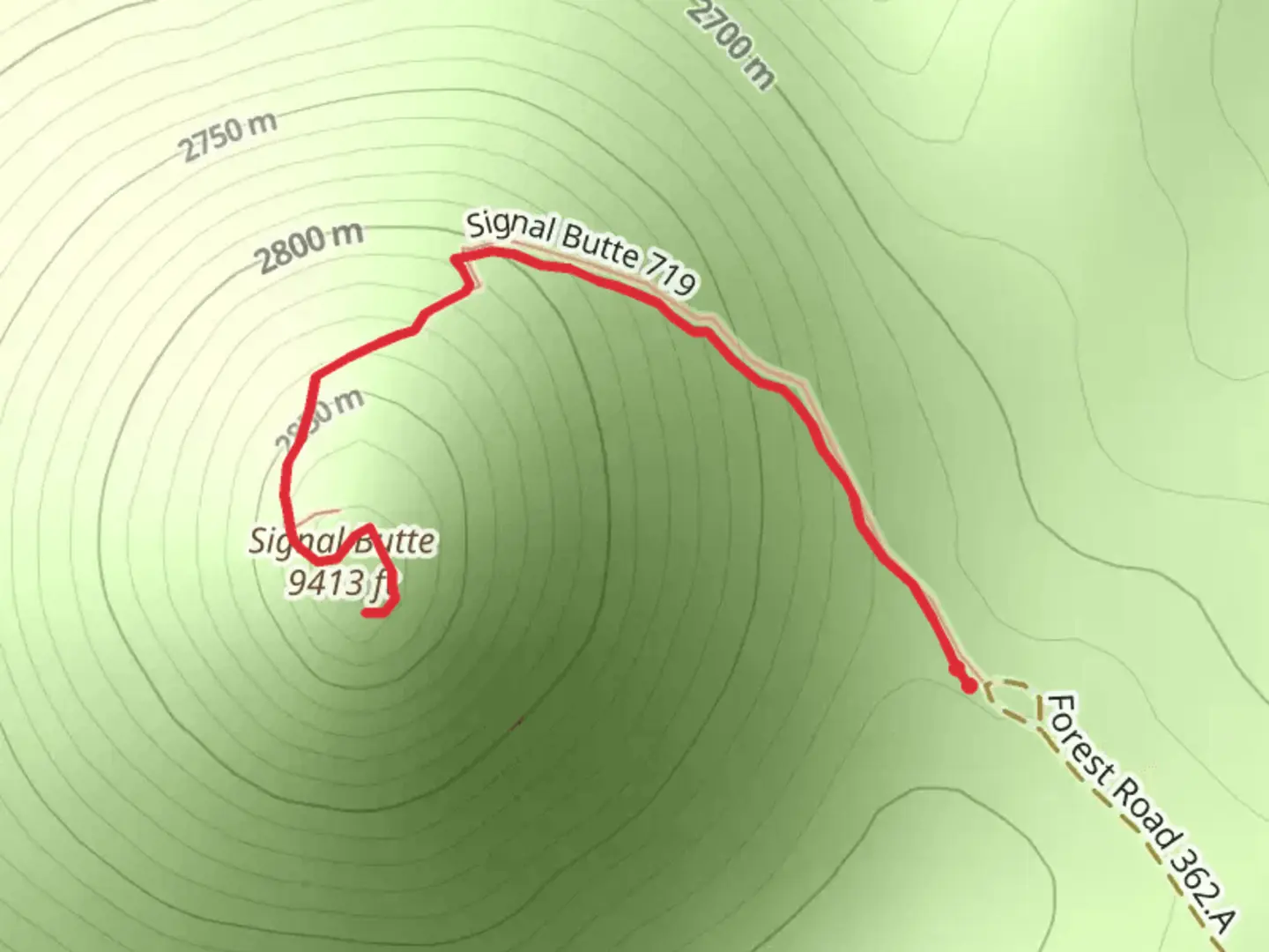 An image depicting the trail Signal Butte Trail and its surrounding area.