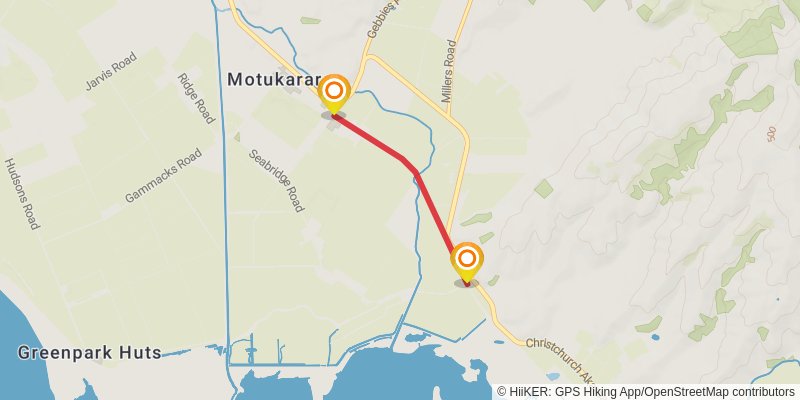 Little River Rail Trail - Little River to Motukarara stage 2 Map