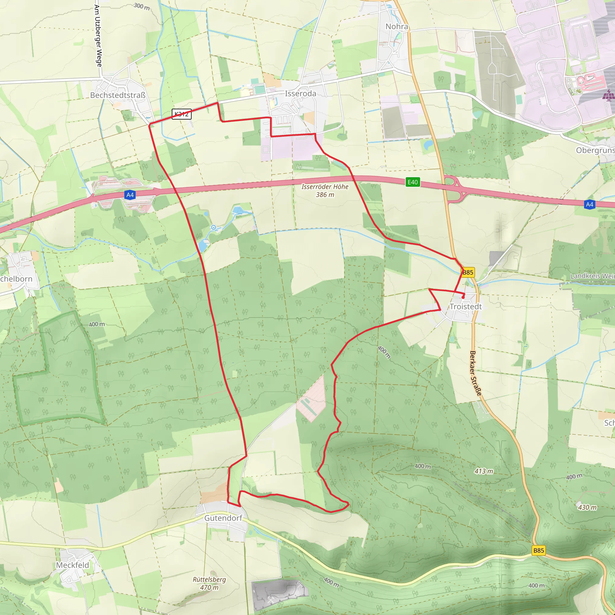 Troistedt Loop mobile static map