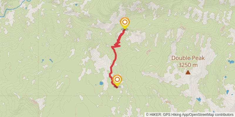 Sharktooth Lake via First Creek Trail stage 3 Map