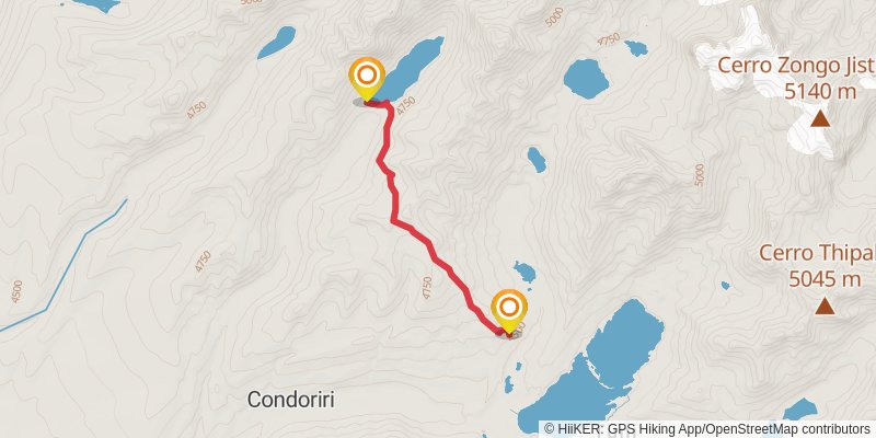Cordillera Real Traverse alt 4 Map