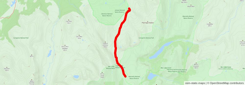 Ben Macdui via Loch Avon and Loch Etchacan stage 2 Map