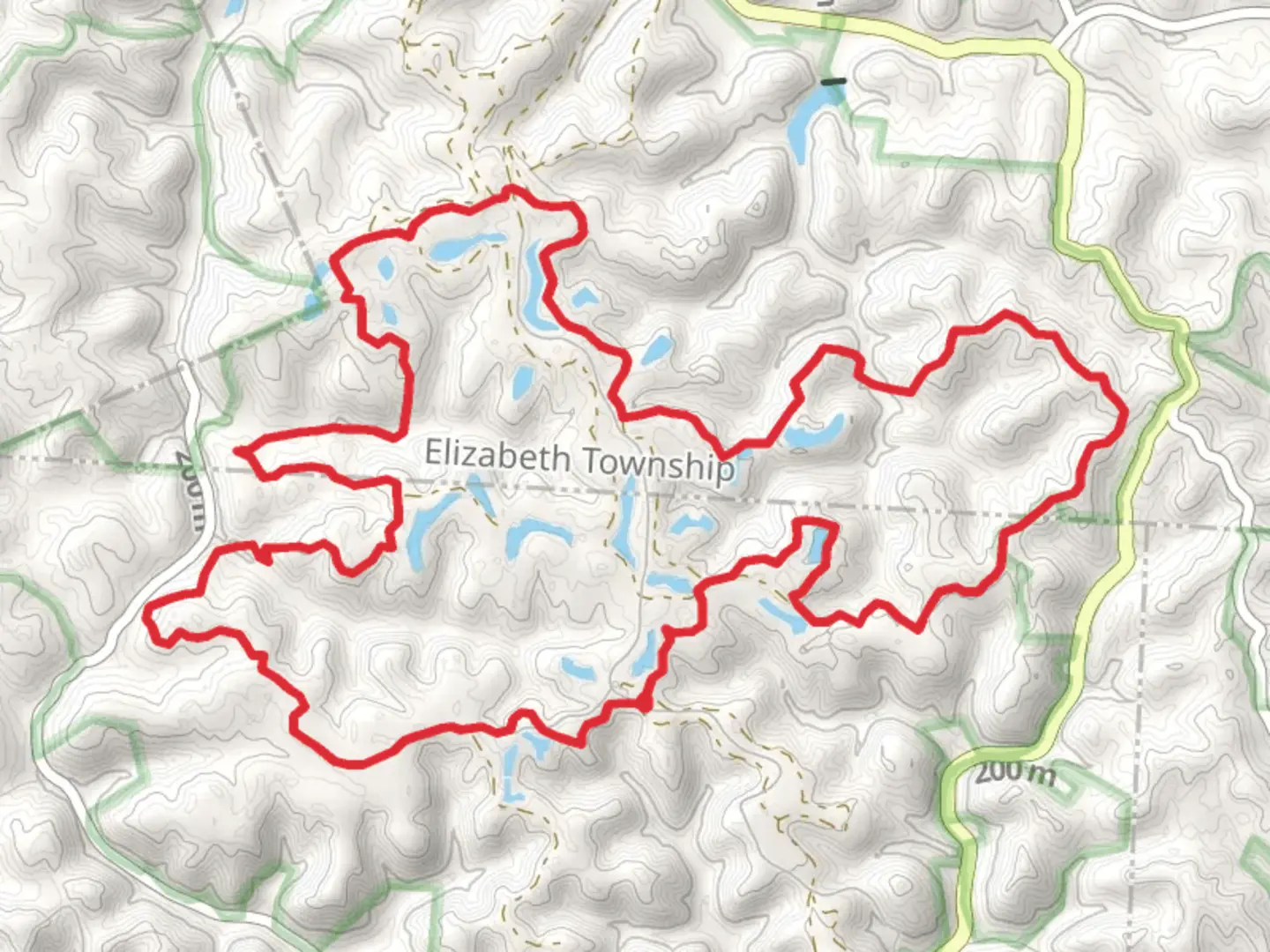 An image depicting the trail Hanging Rock Loop Trail and its surrounding area.