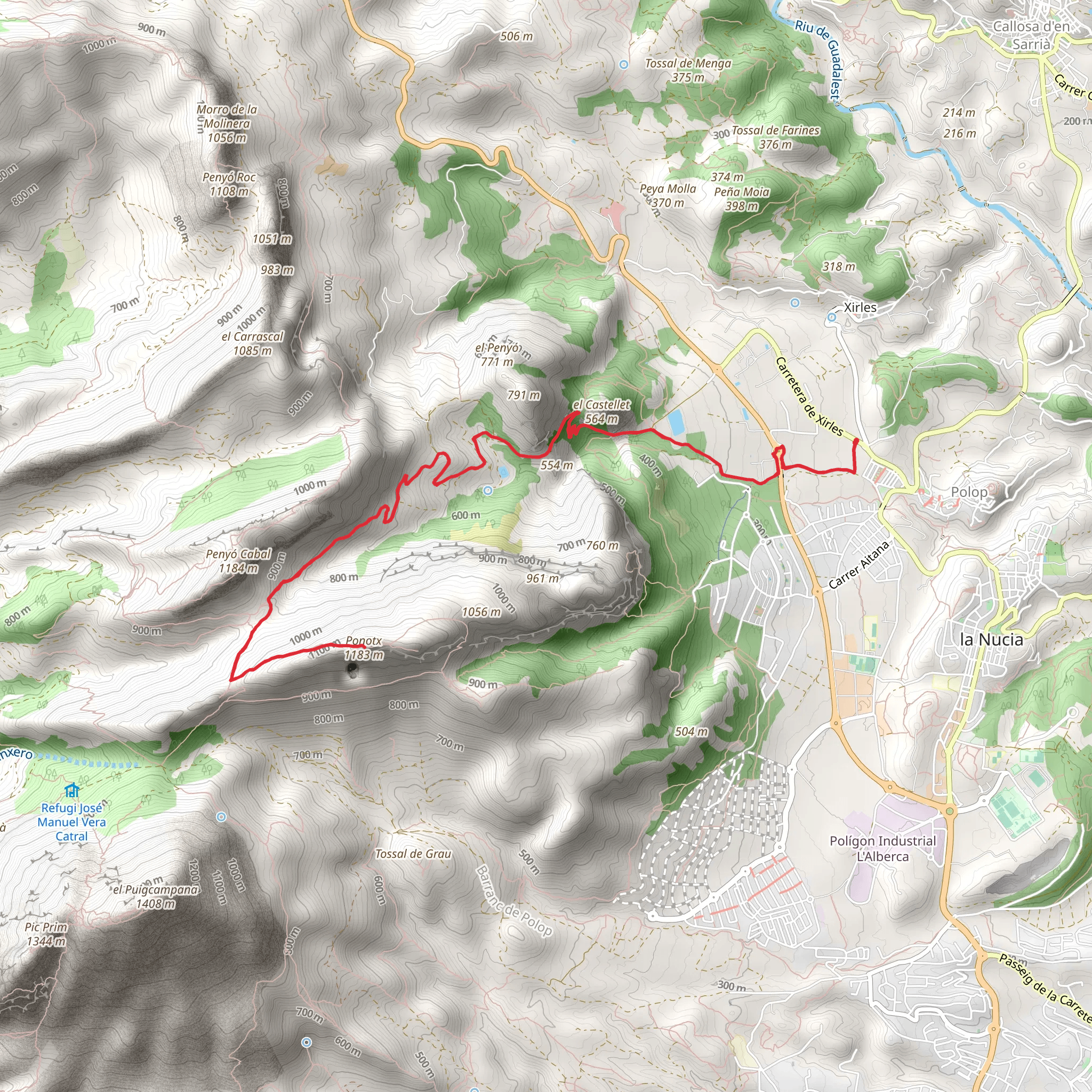 Polop-Ponoig PR CV 016 mobile static map