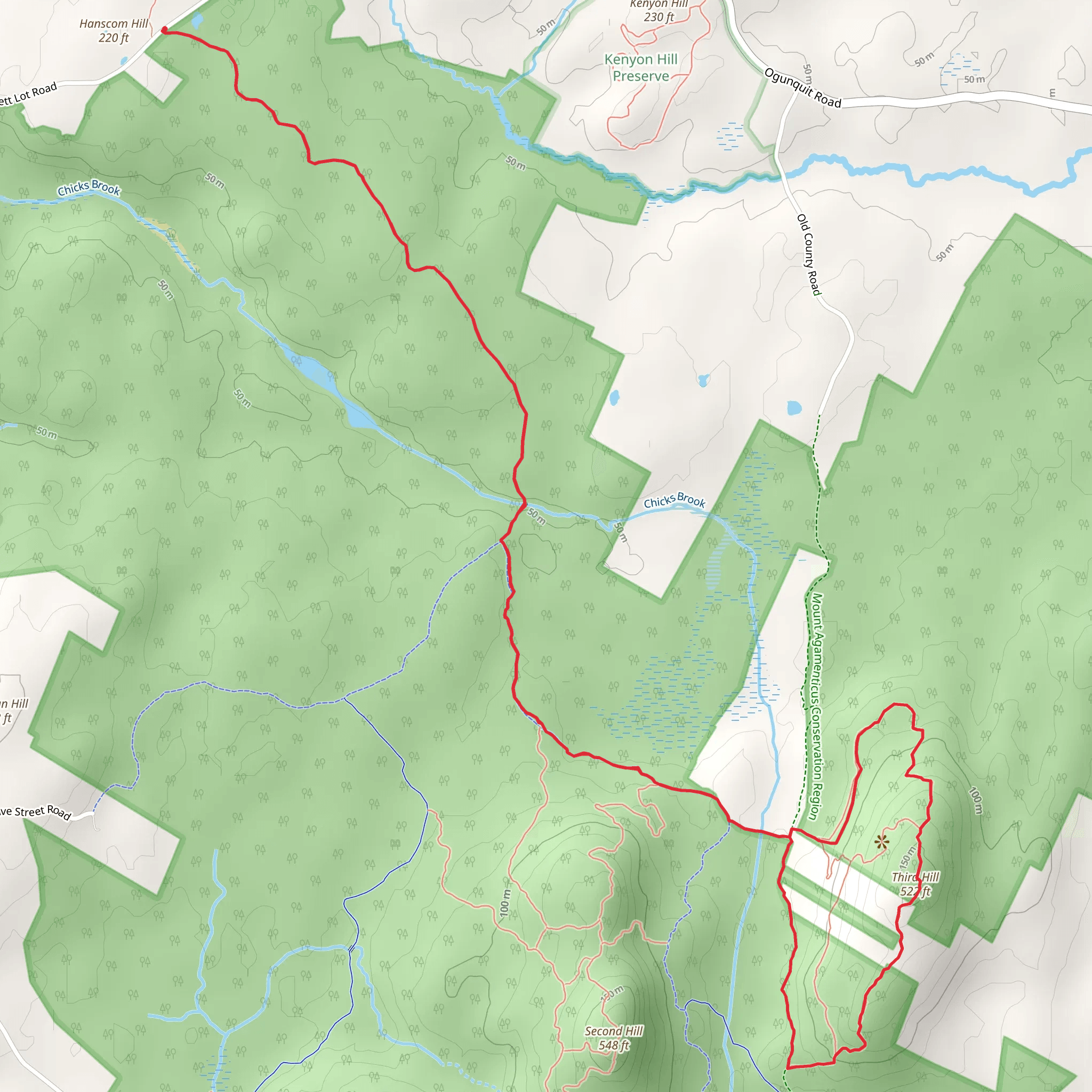 Third Hill Loop via Notch Trail mobile static map